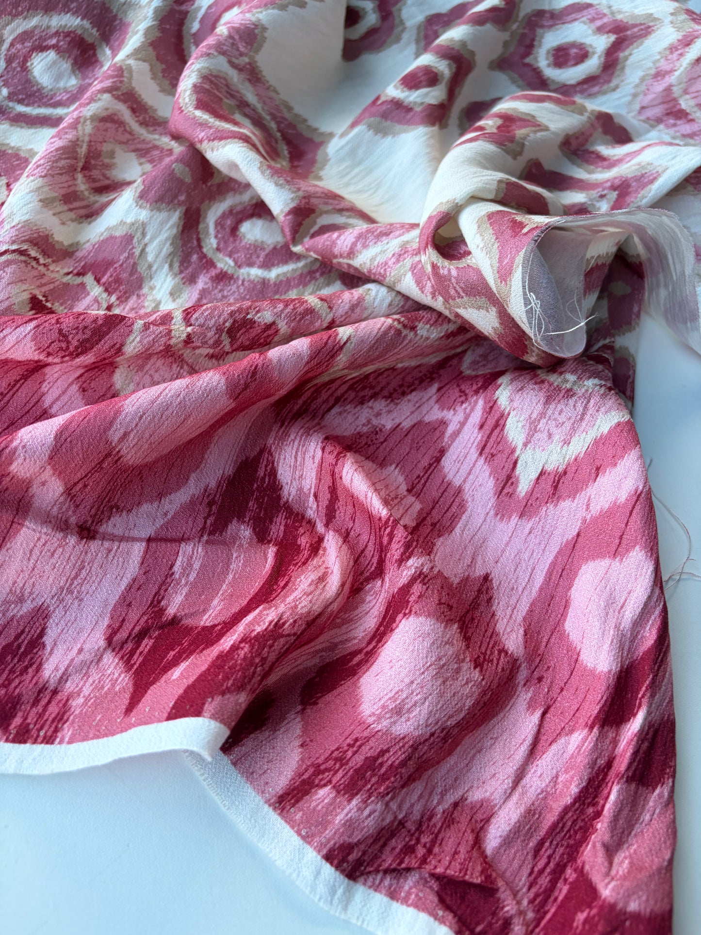 MOLKO 007 double border tie-dye viscose print