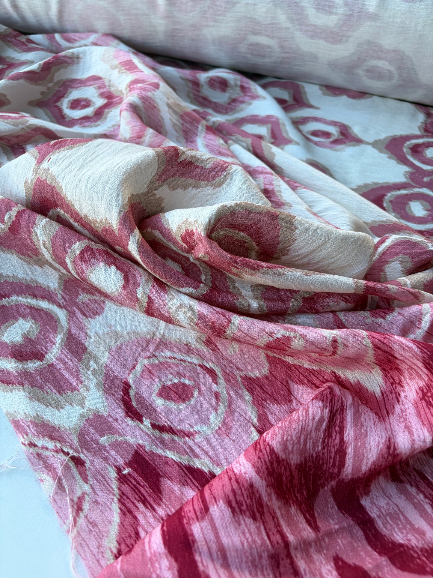 MOLKO 007 double border tie-dye viscose print