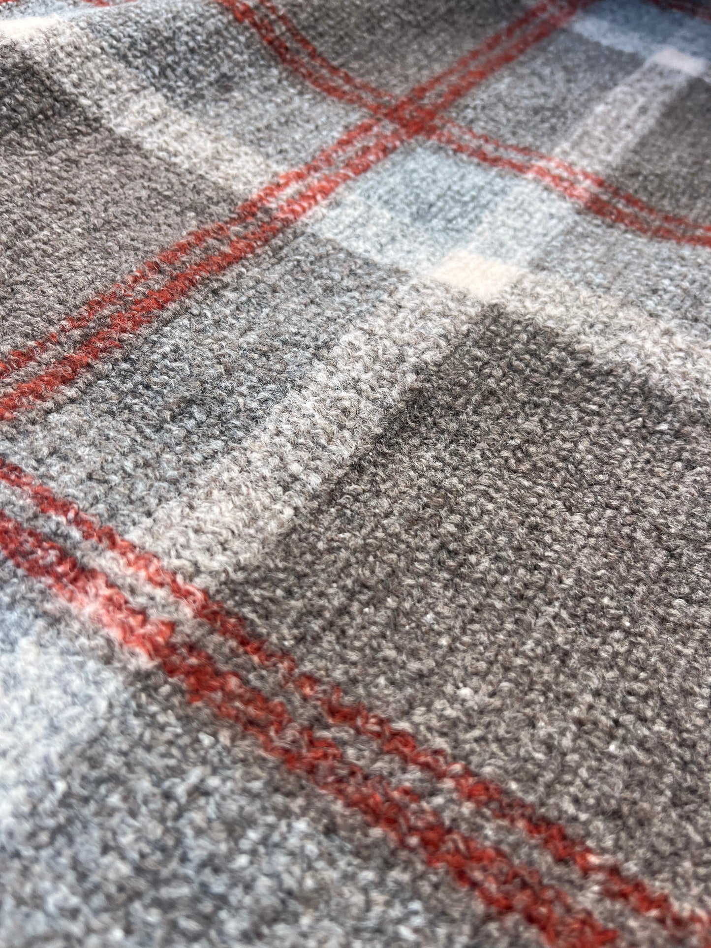 ROSARIO 031 boiled wool check brown/taupe/brique