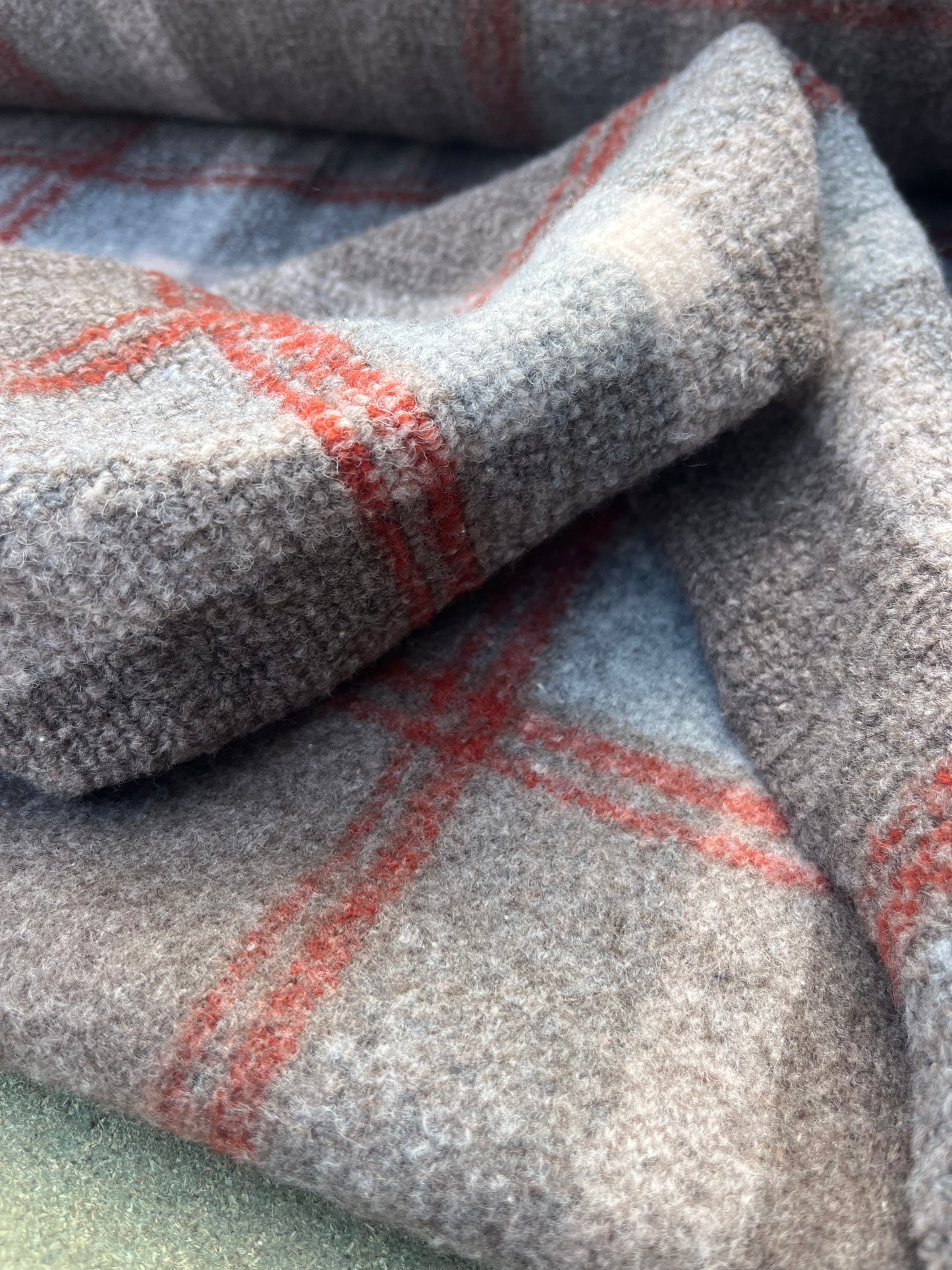 ROSARIO 031 boiled wool check brown/taupe/brique