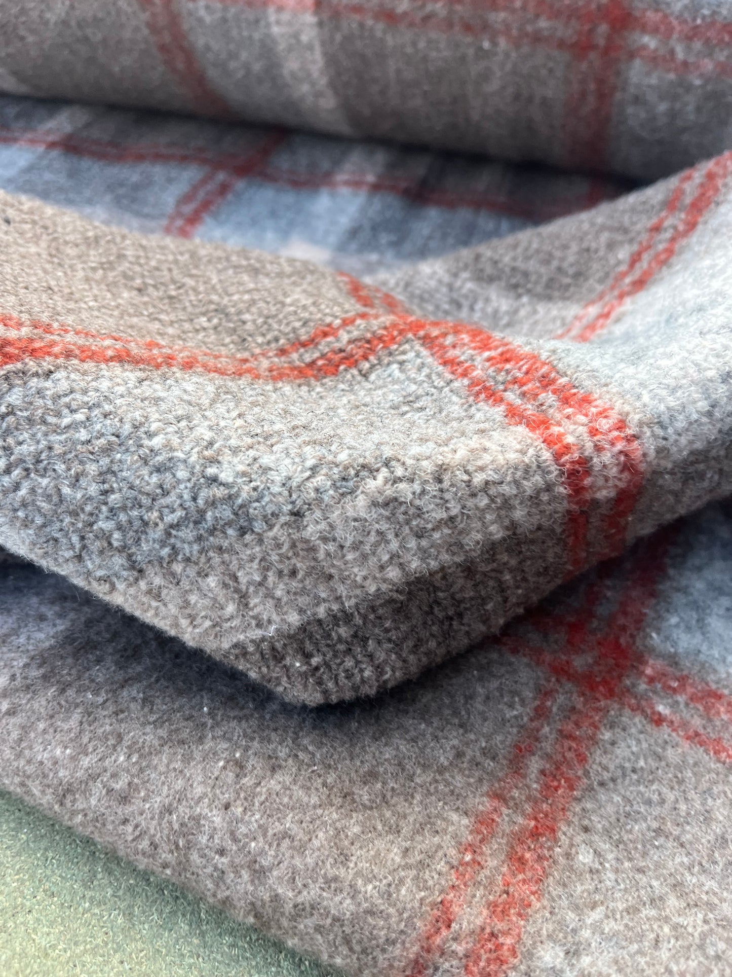ROSARIO 031 boiled wool check brown/taupe/brique