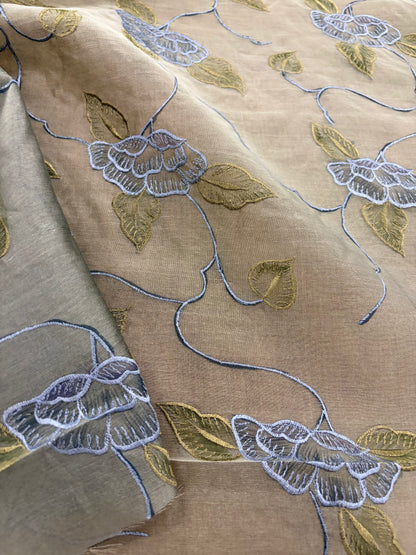 PRINCIPESSA 010 silk organza embroidered