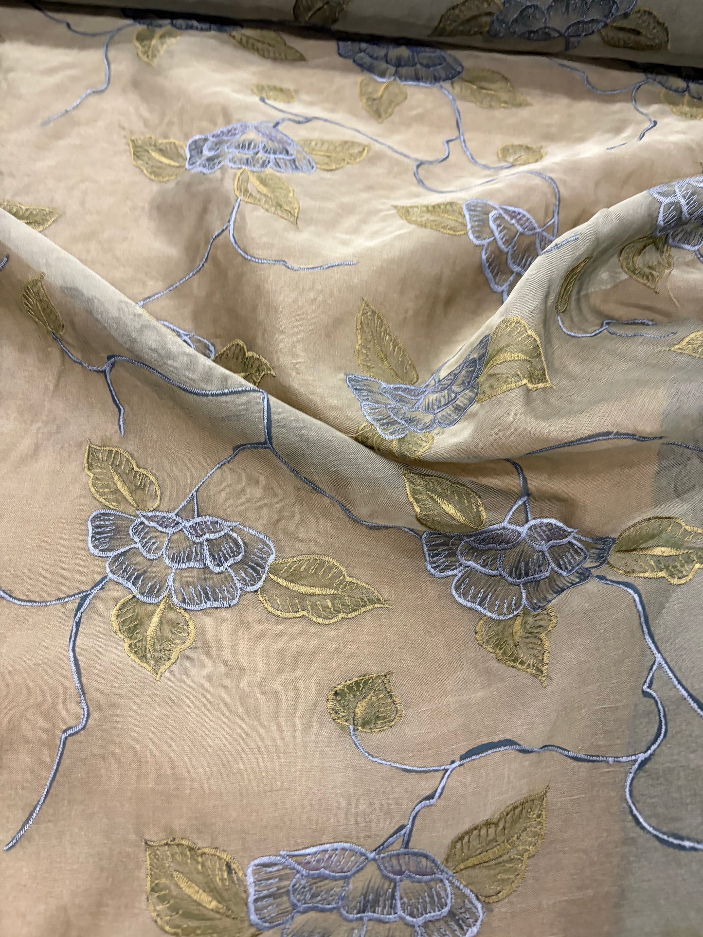 PRINCIPESSA 010 silk organza embroidered