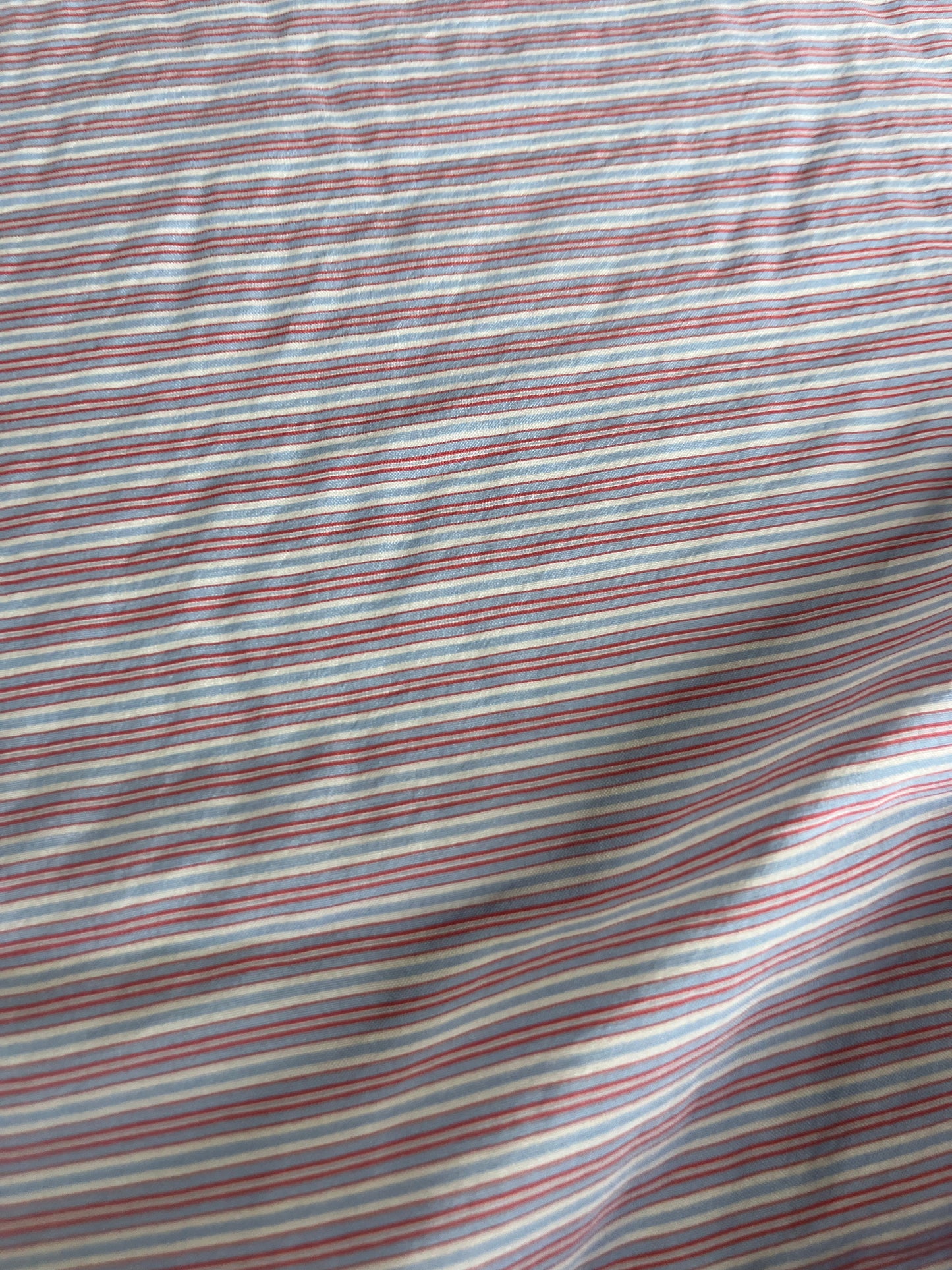 BASILE 018 woven cotton stripes blue/red
