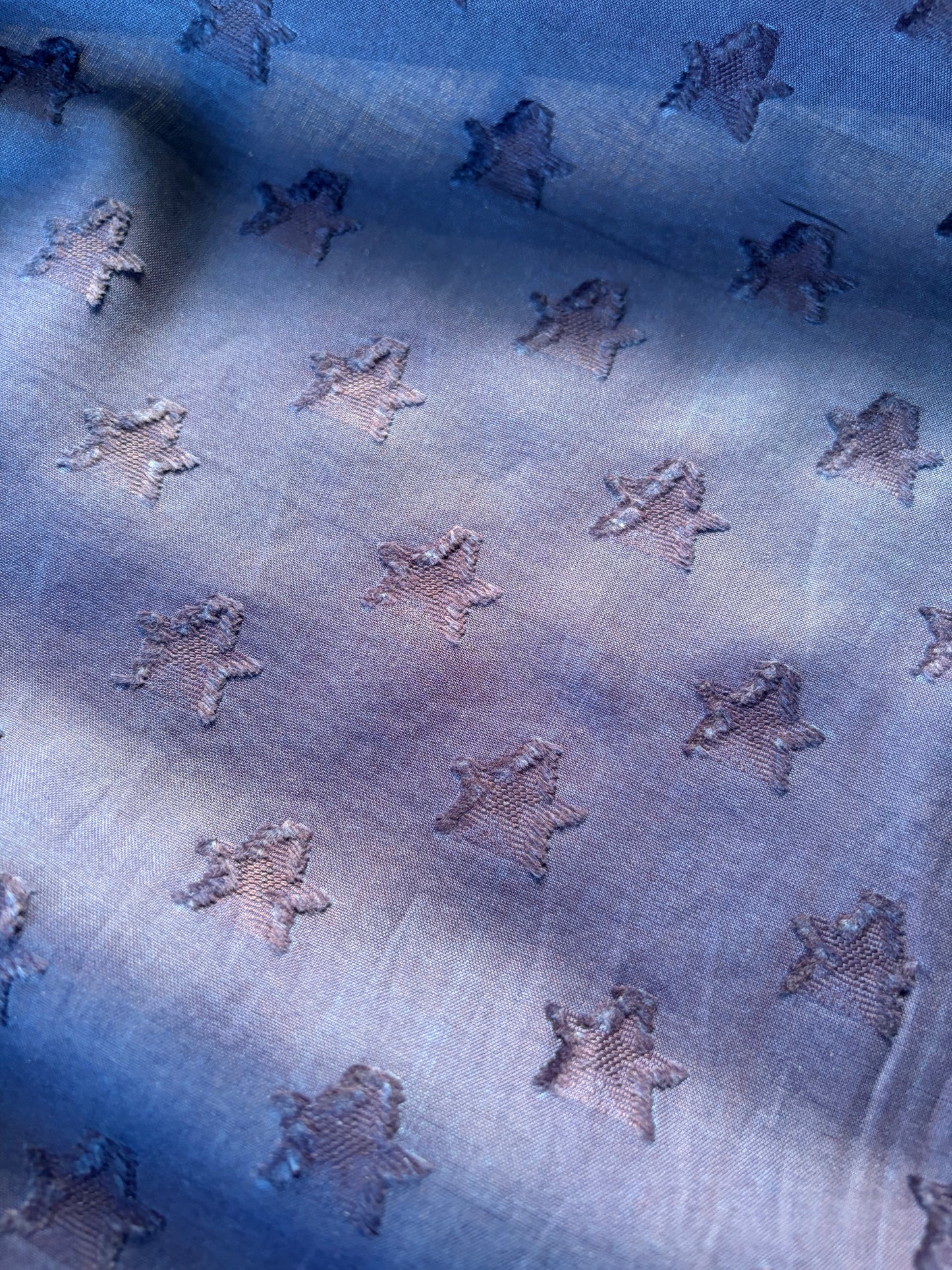 PIERROT 021 cotton plumetis navy stars