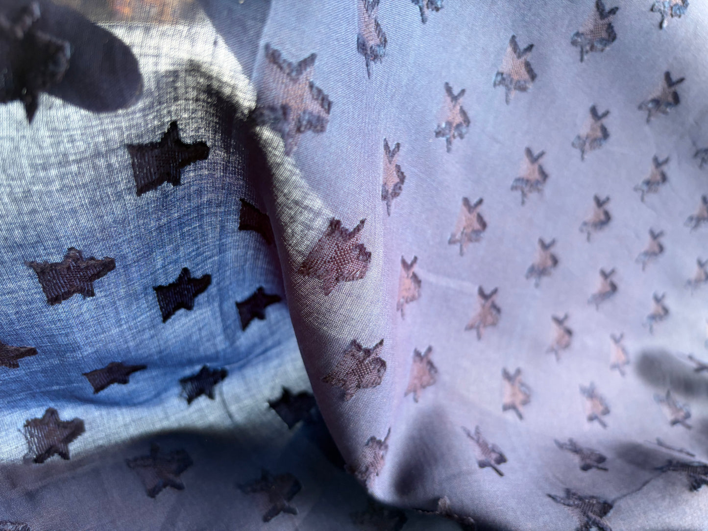 PIERROT 021 cotton plumetis navy stars