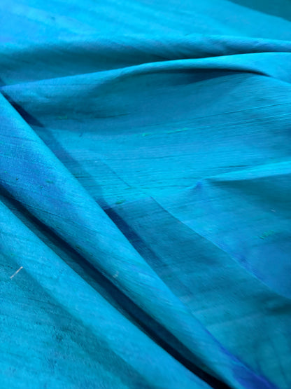PRINCIPESSA 012 blue/green changeant silk shantung