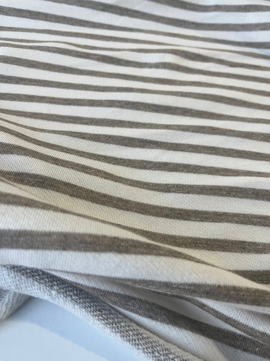 CARLA 002 Brown/white striped French Terry