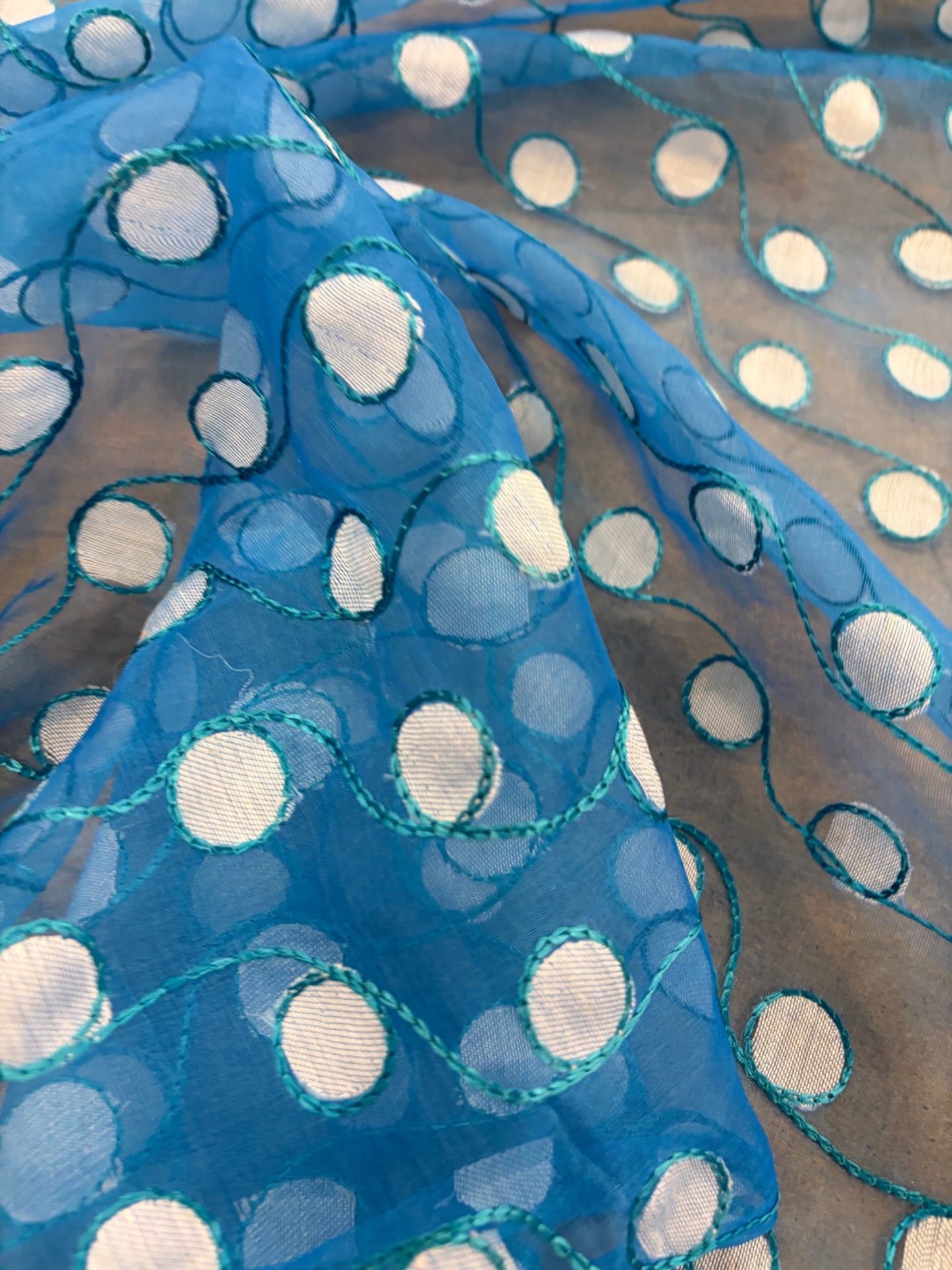 PRINCIPESSA 015 silk organza embroidered