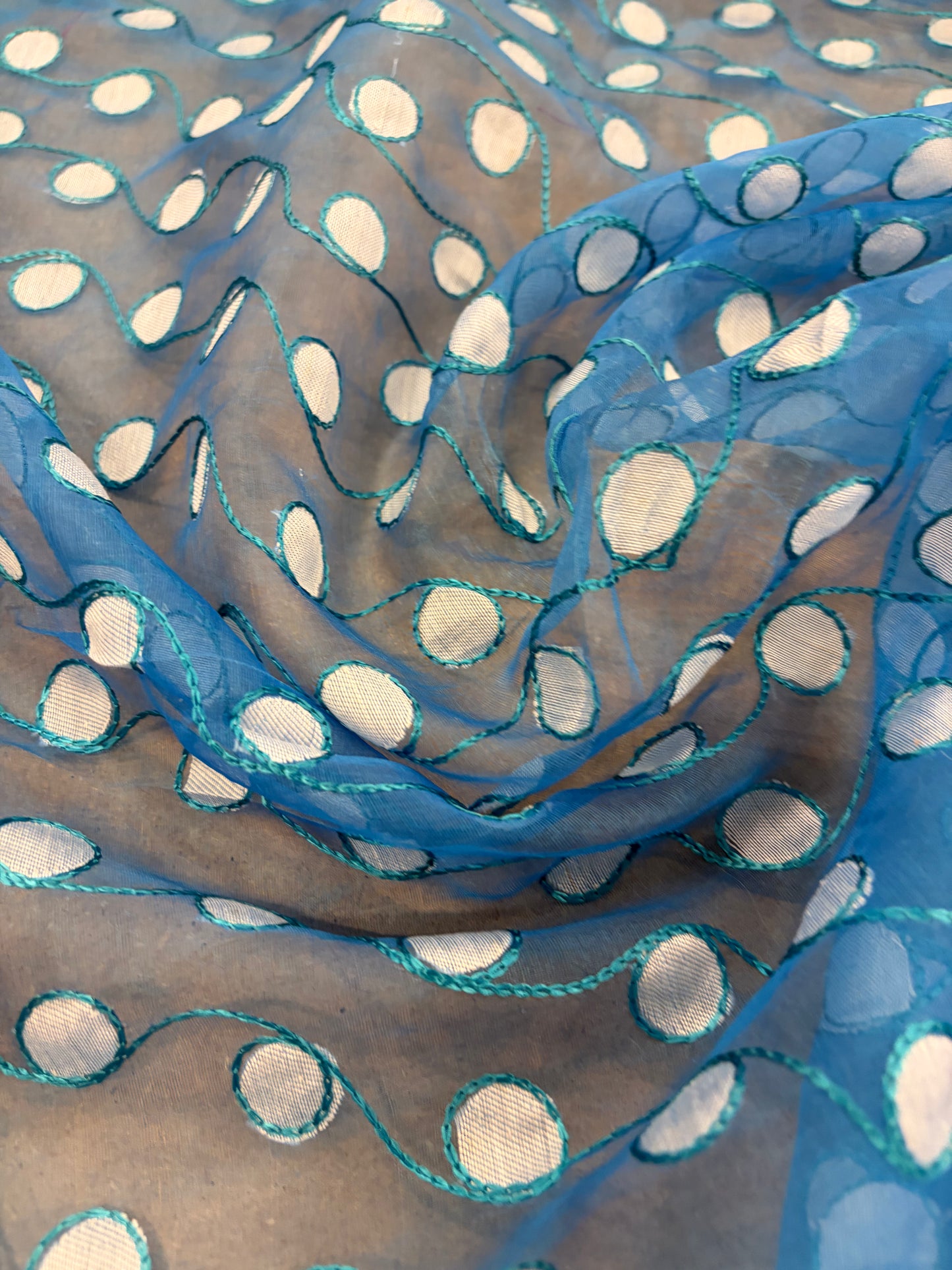 PRINCIPESSA 015 silk organza embroidered