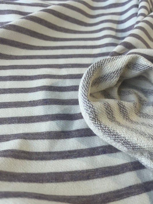 CARLA 003 grey/white striped French Terry