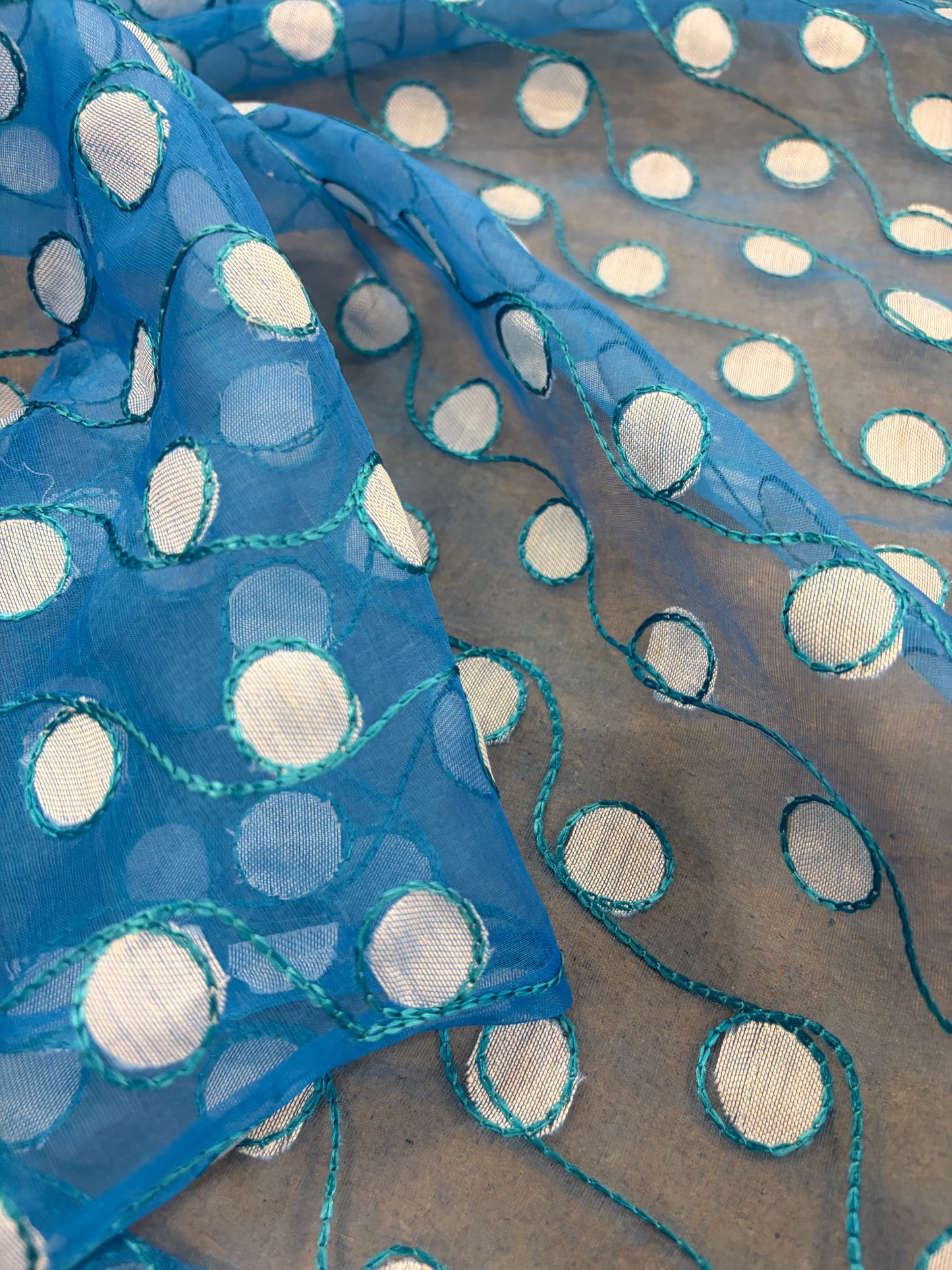 PRINCIPESSA 015 silk organza embroidered