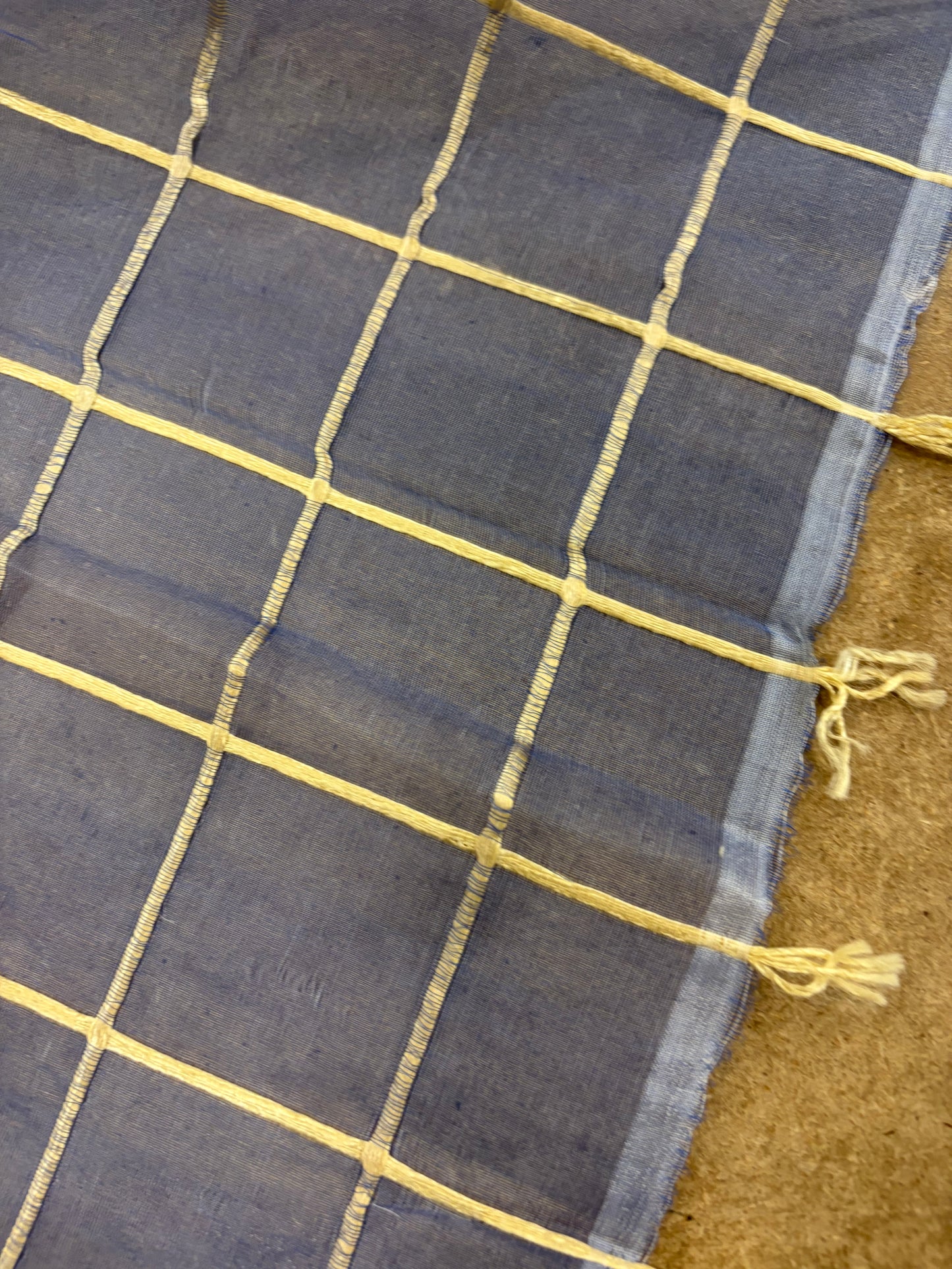 PRINCIPESSA 016 silk georgette embroidered checks