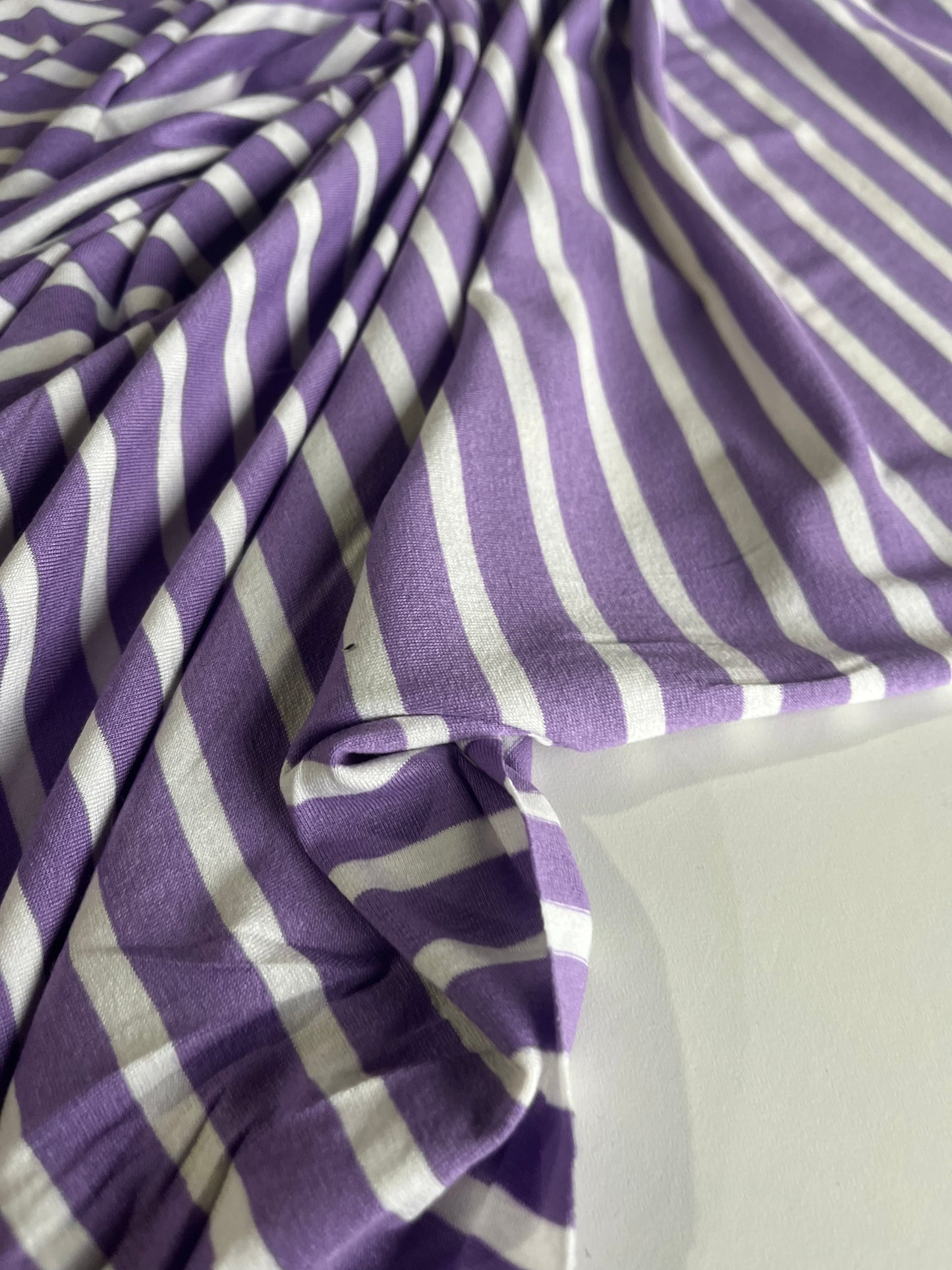 BASILE 025 viscose jersey stripes white/mauve