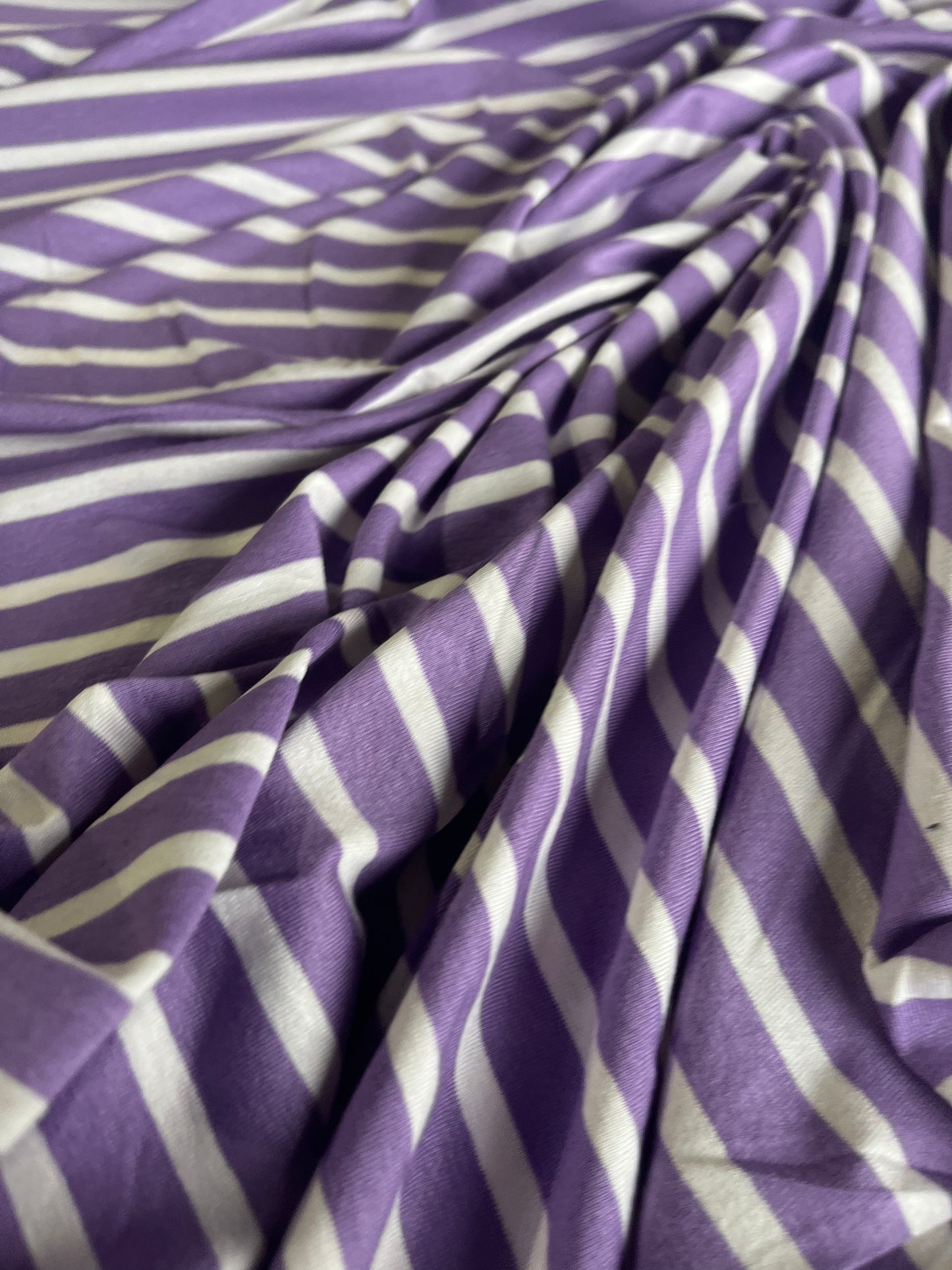 BASILE 025 viscose jersey stripes white/mauve