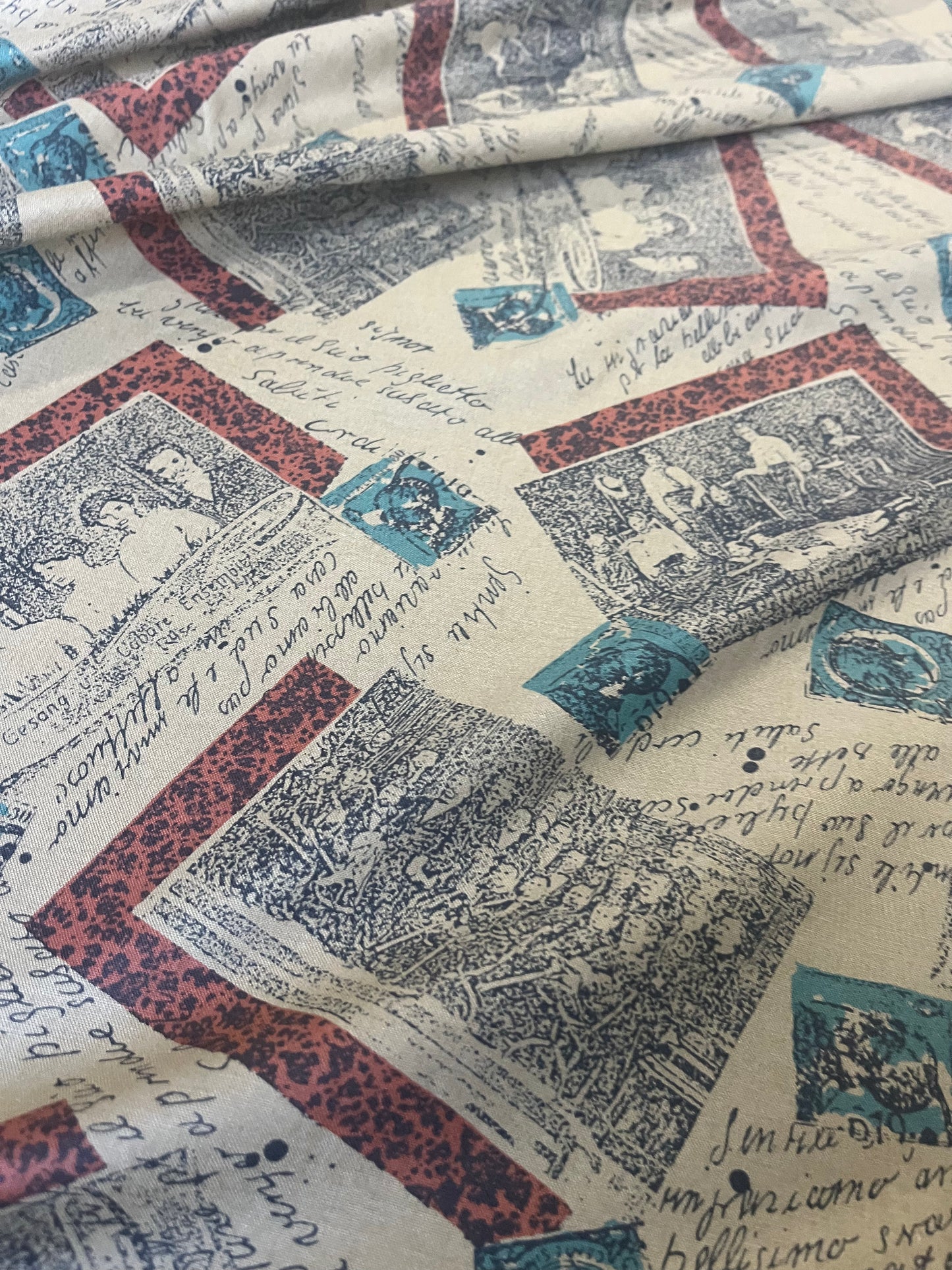 CARLA 005 viscose patchwork print camel ground