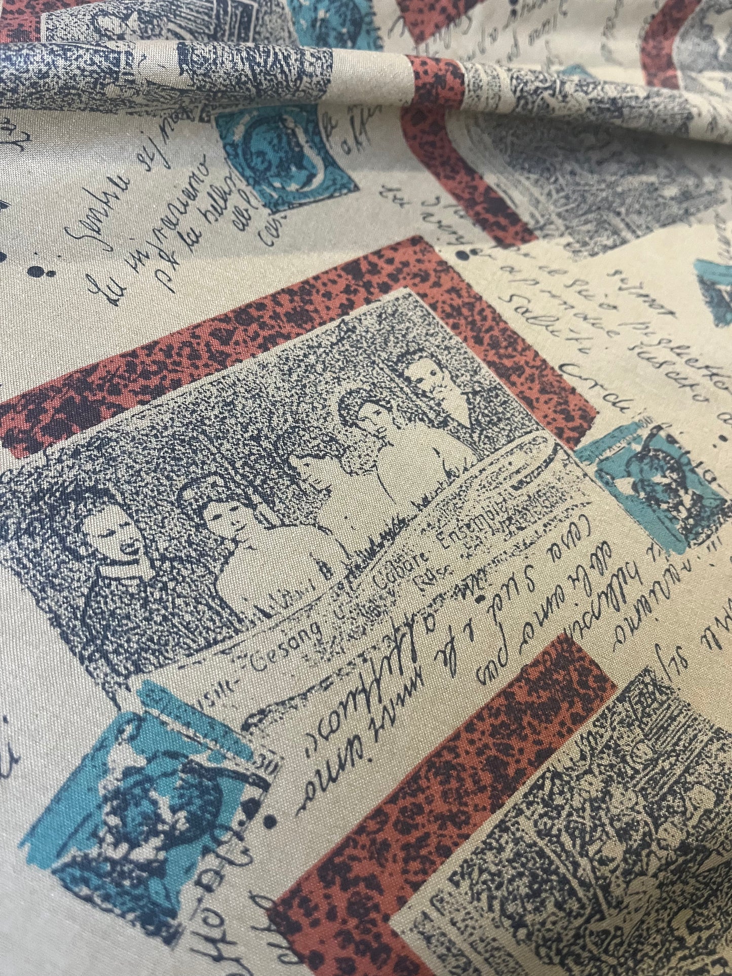 CARLA 005 viscose patchwork print camel ground