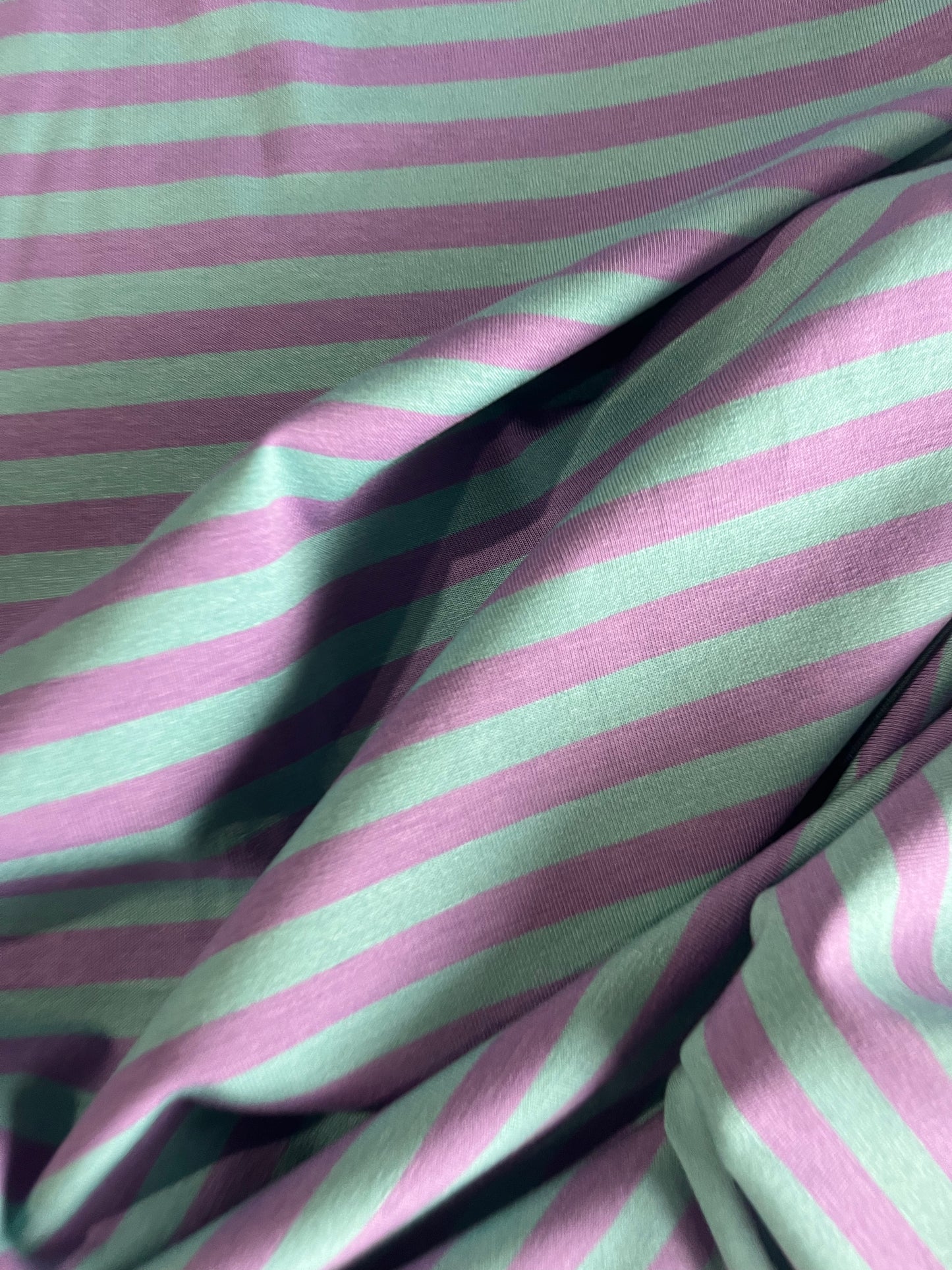 BASILE 026 viscose jersey stripes pink/aqua
