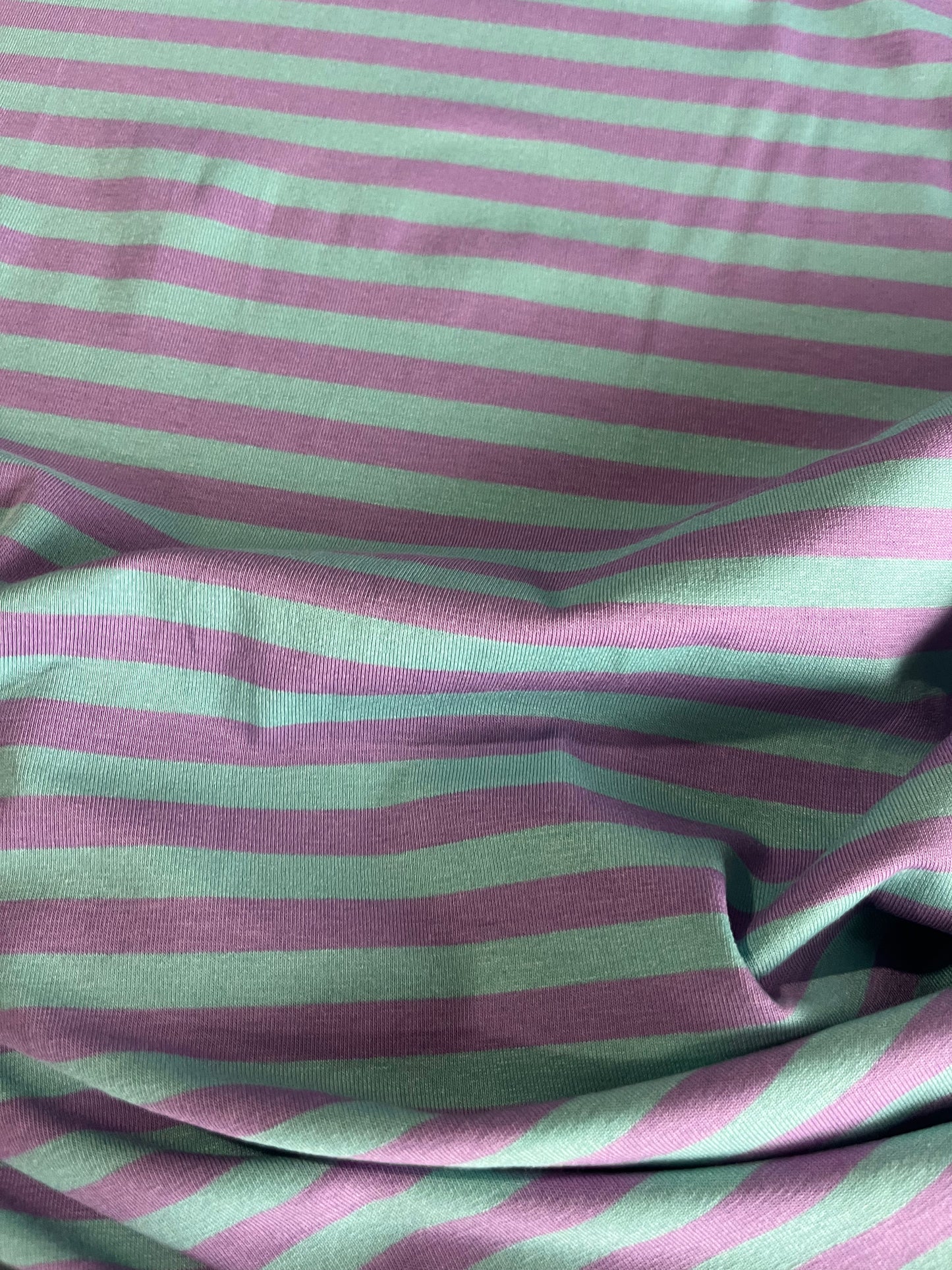 BASILE 026 viscose jersey stripes pink/aqua