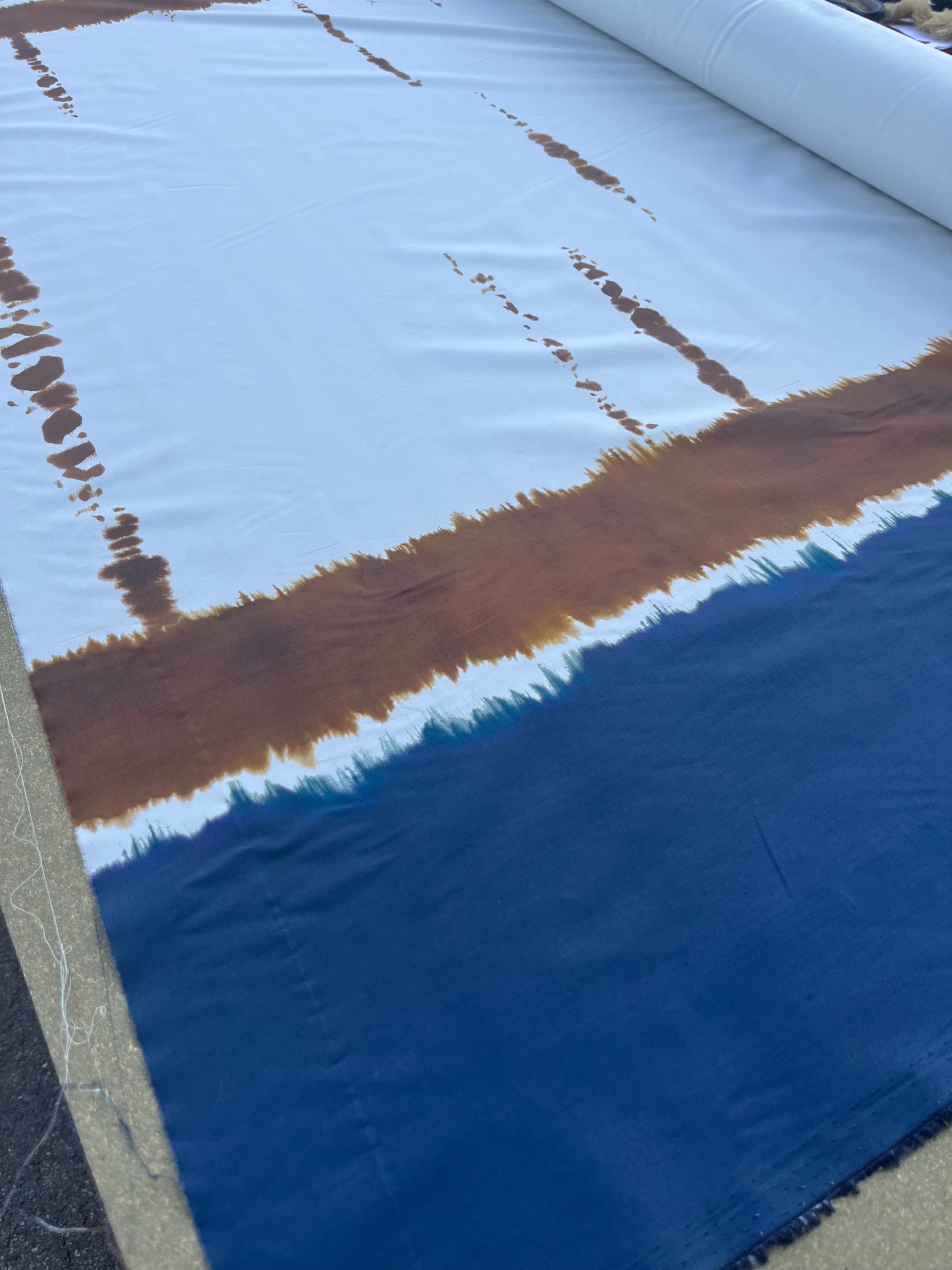 ROSARIO 040 poplin with double border tie-dye print