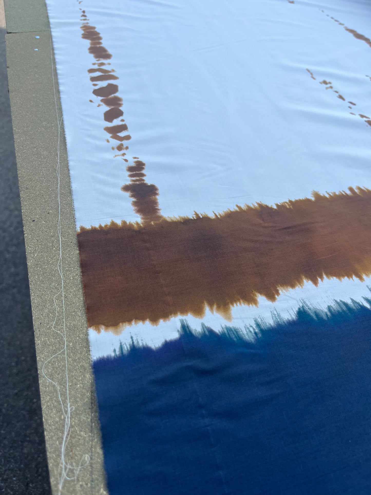 ROSARIO 040 poplin with double border tie-dye print
