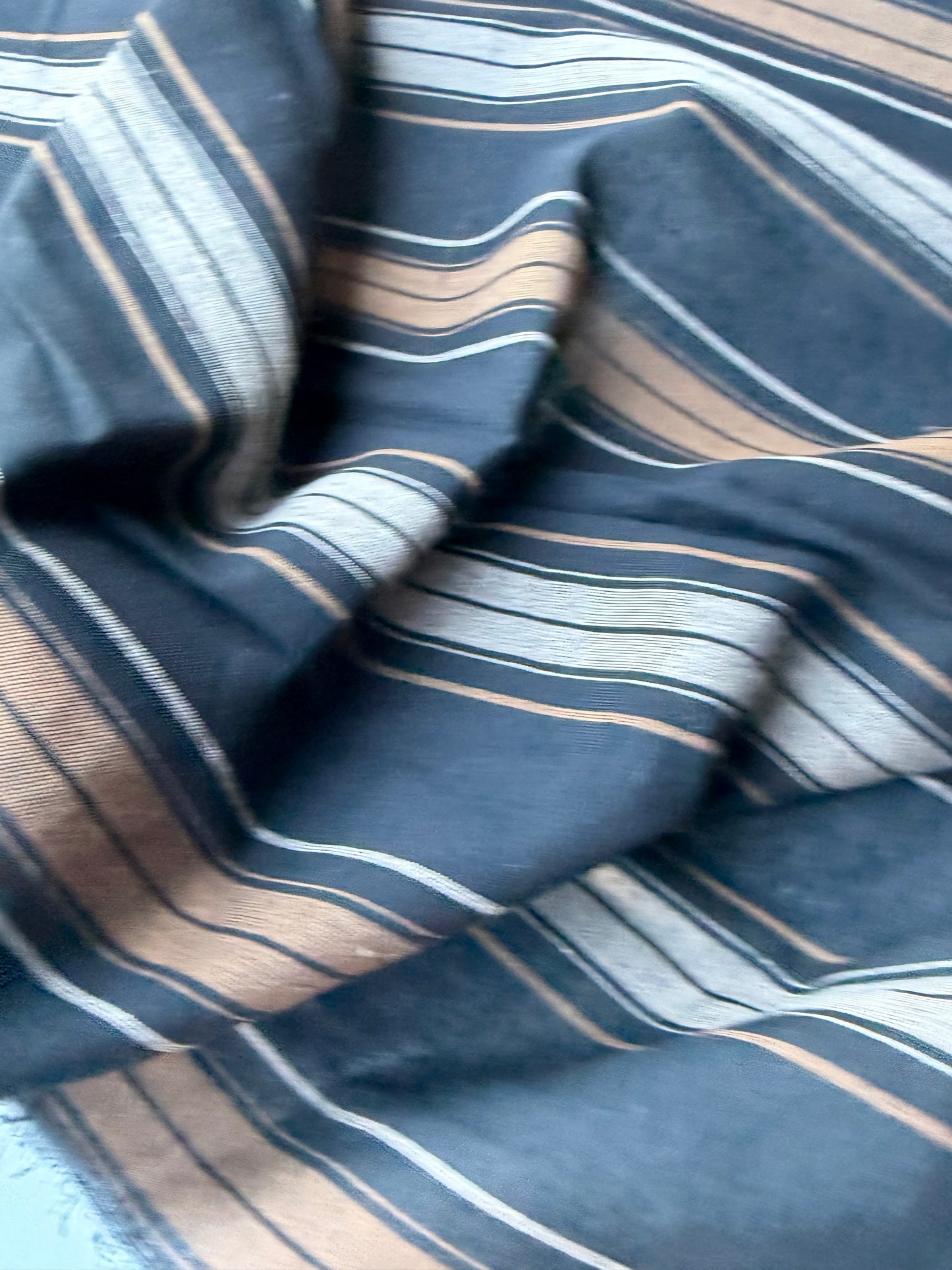 MOLKO 019 brown/black cotton jacquard stripes