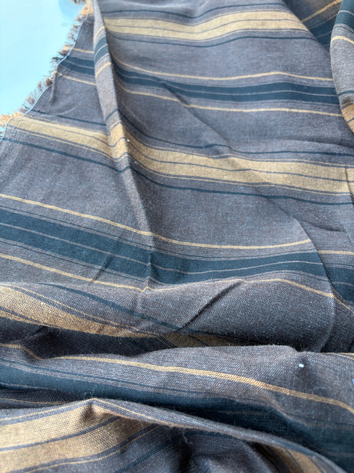 MOLKO 020 brown/black cotton jacquard stripes