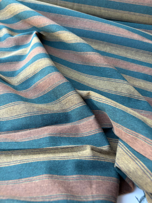 MOLKO 021 khaky/curry cotton jacquard stripes