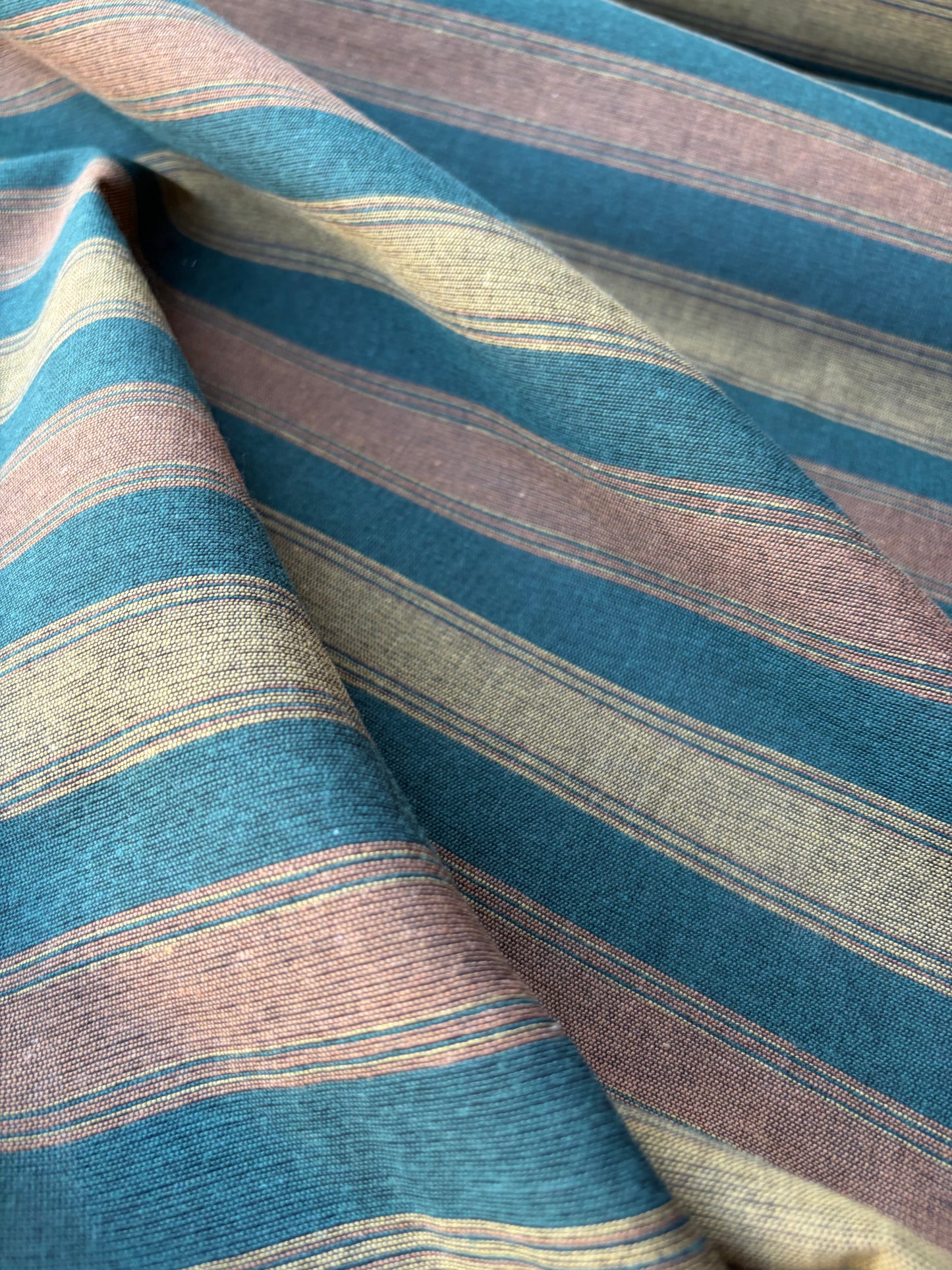 MOLKO 021 khaky/curry cotton jacquard stripes