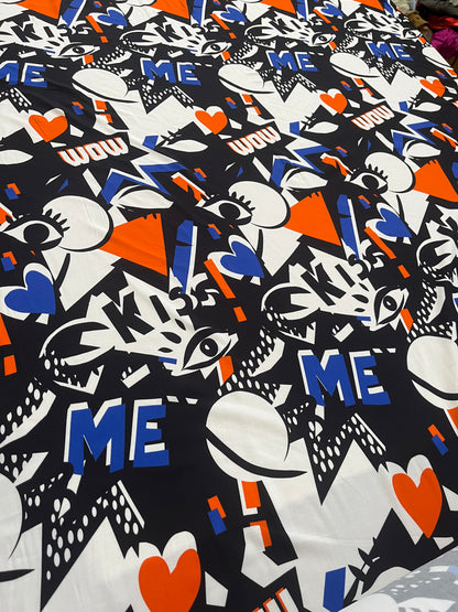 ISABELLE 011 viscose crazy pop print