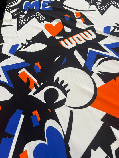 ISABELLE 011 viscose crazy pop print