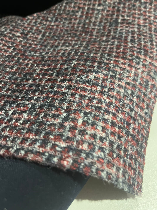 Flip side 100 wool contrecollé small check