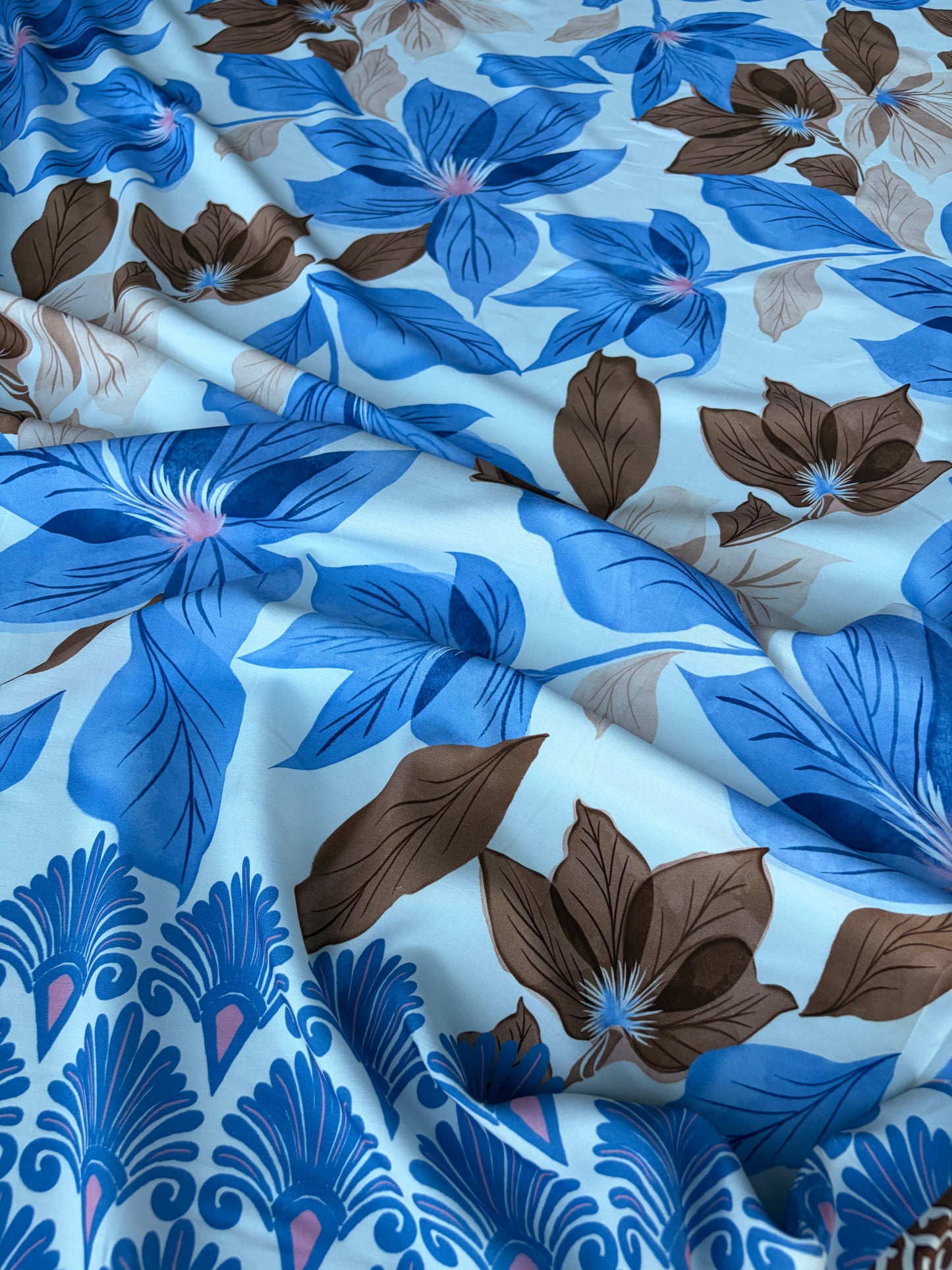 MOLKO 023 double border viscose fibrane print