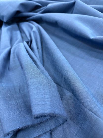 DENIM DISTRICT 007 colourwoven indigo cotton voile