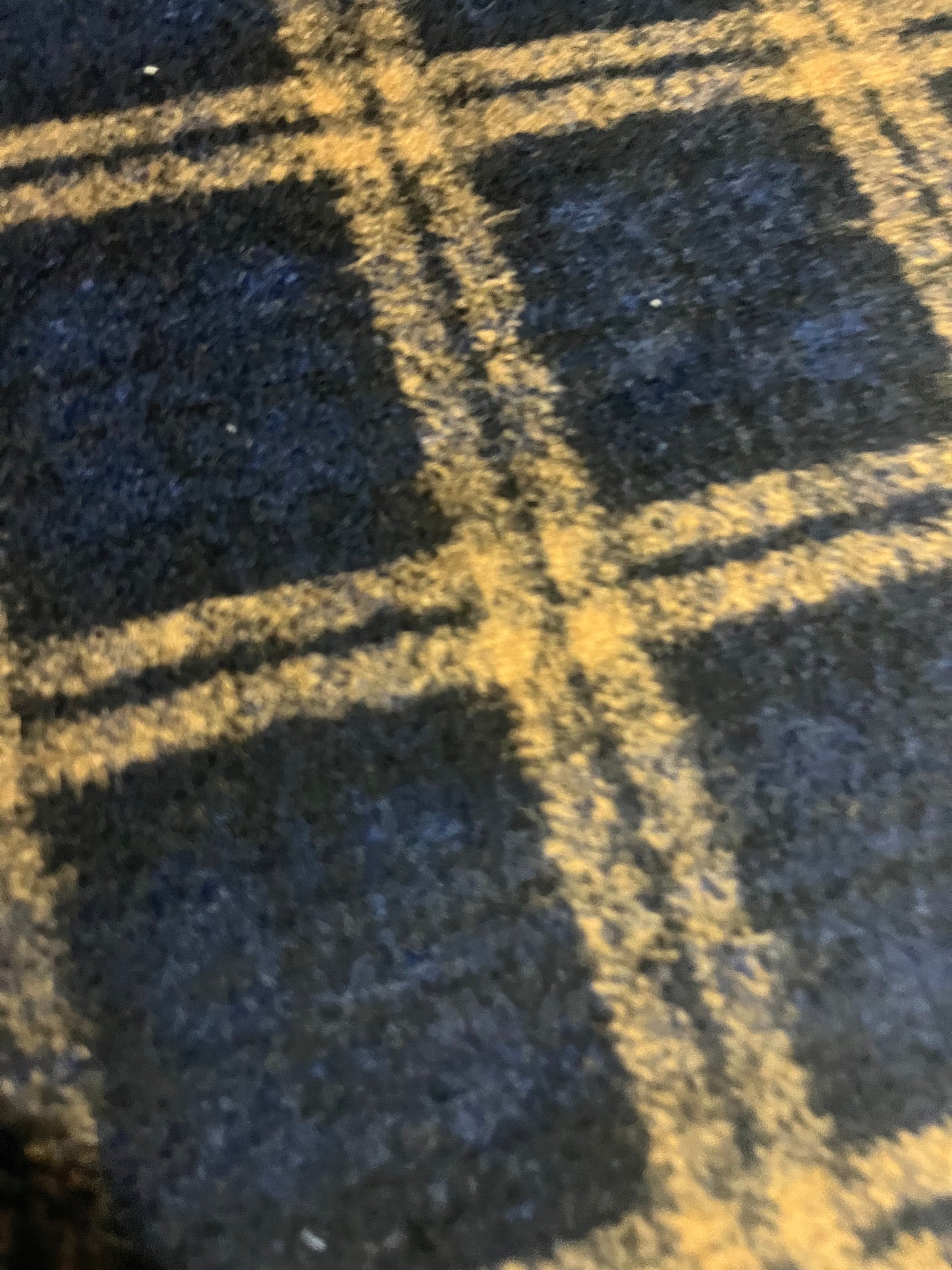 Flip side 115 wool contrecollé navy/camel check