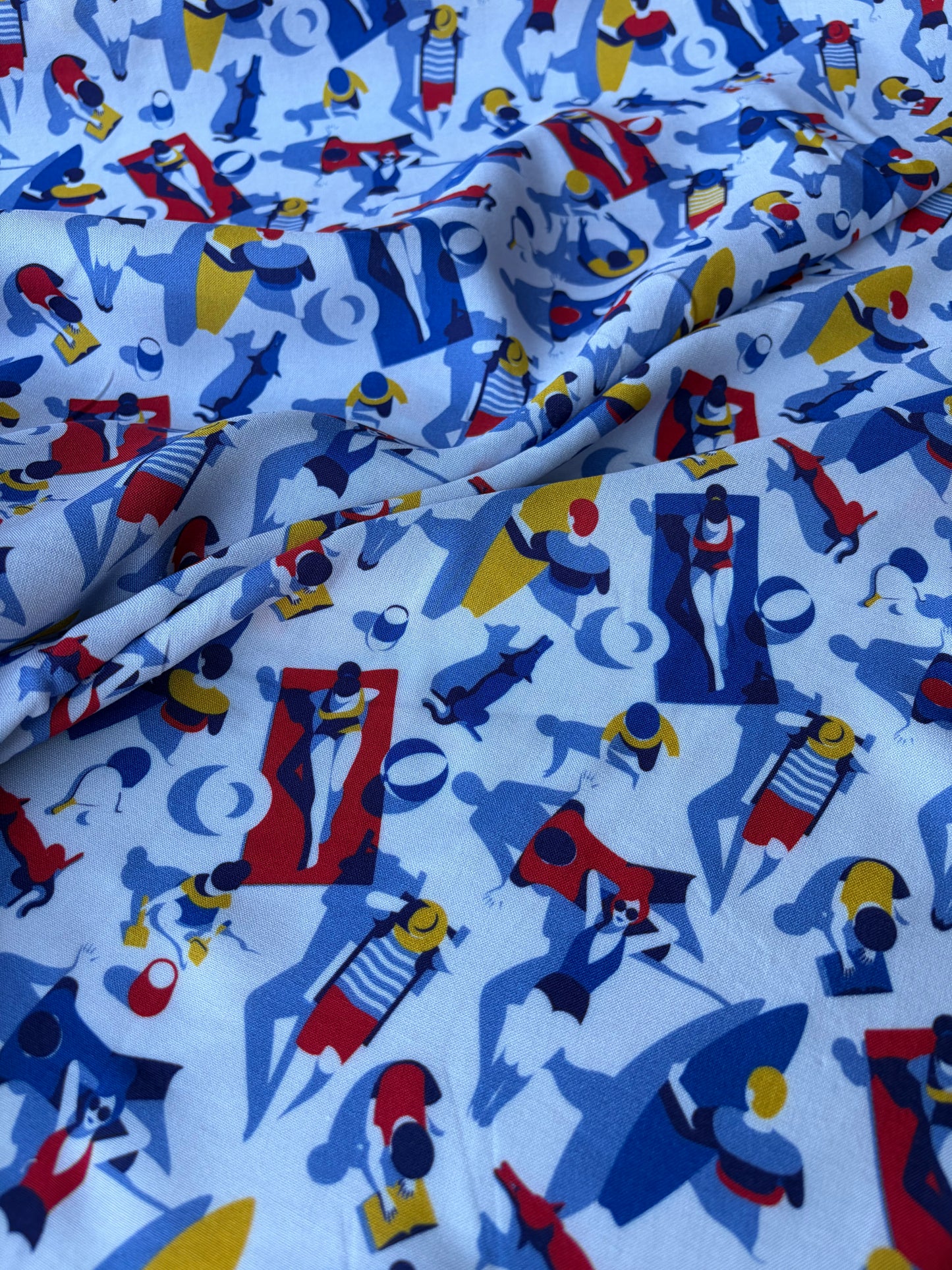 COMO 004 cotton poplin a day at the beach