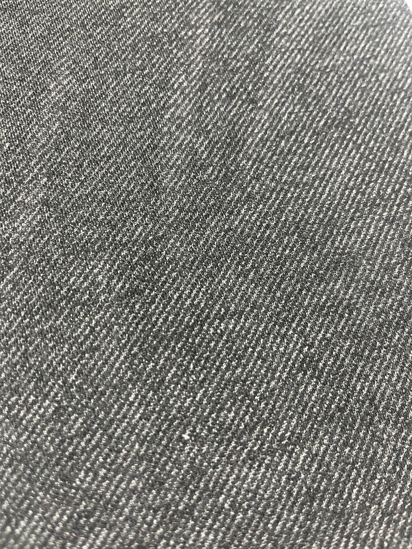 Flip side 125 wool contrecollé grey twill with black jersey inside