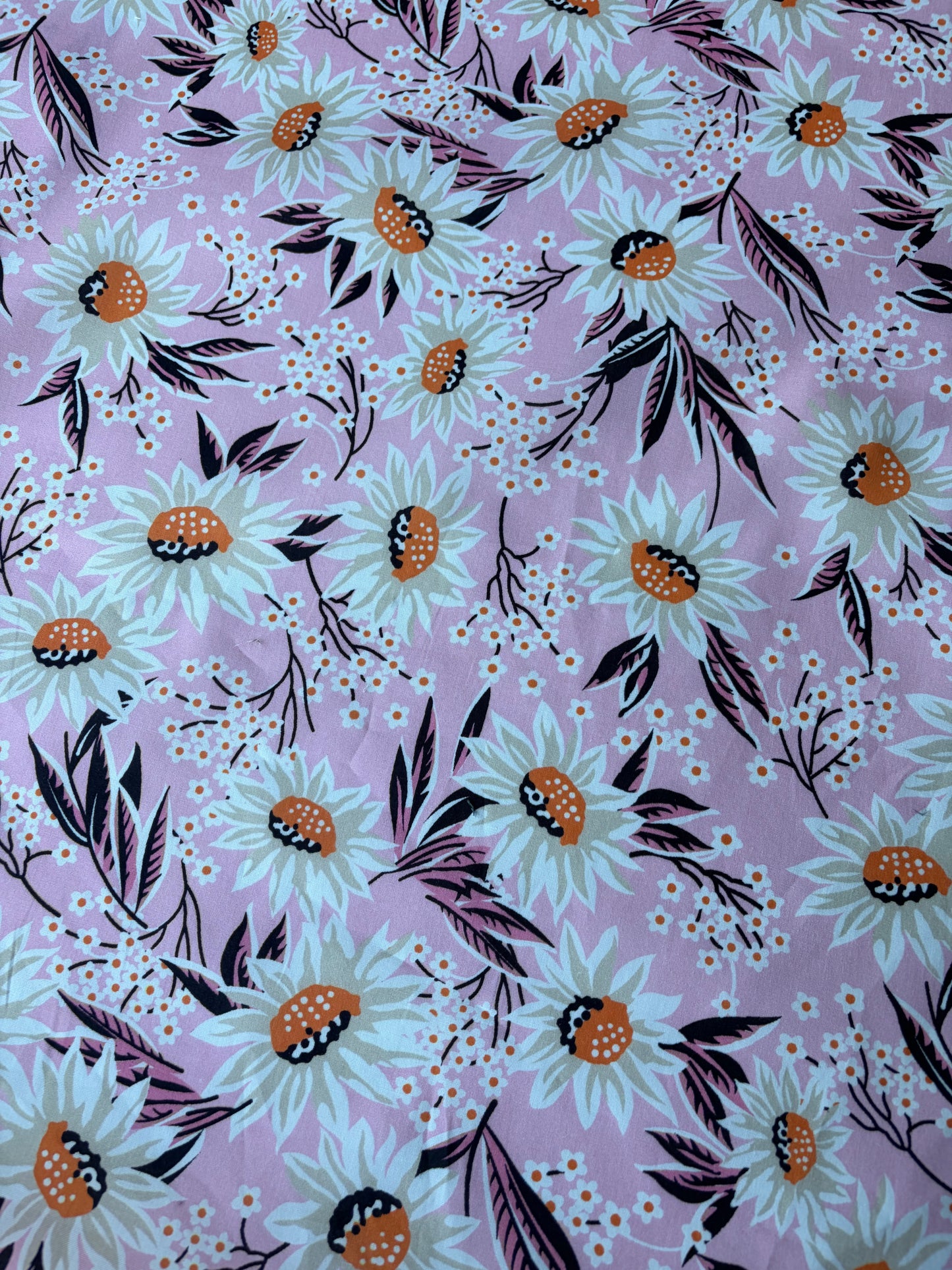 PC COMO 006 cotton poplin stretch pink flowers