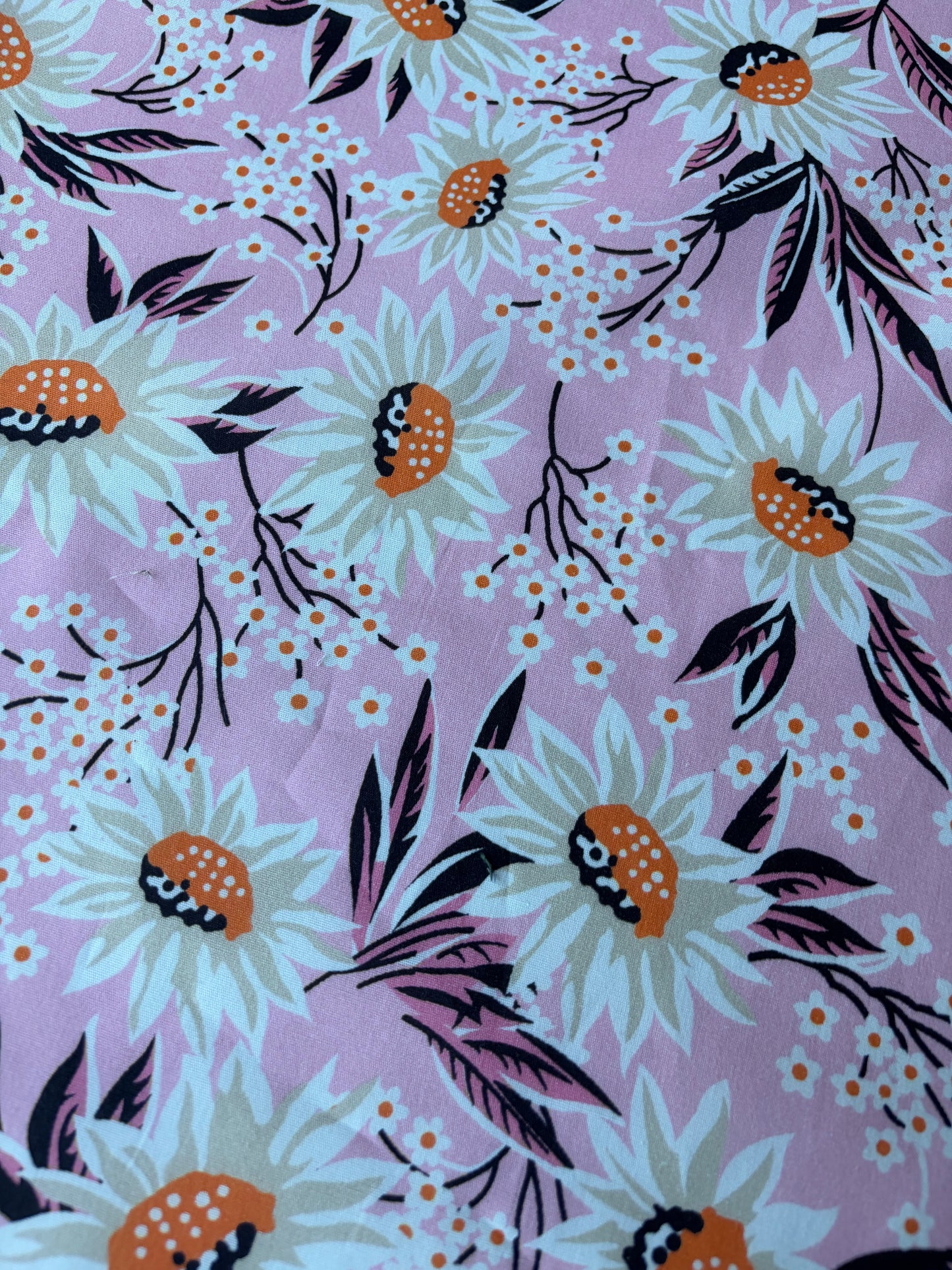 PC COMO 006 cotton poplin stretch pink flowers