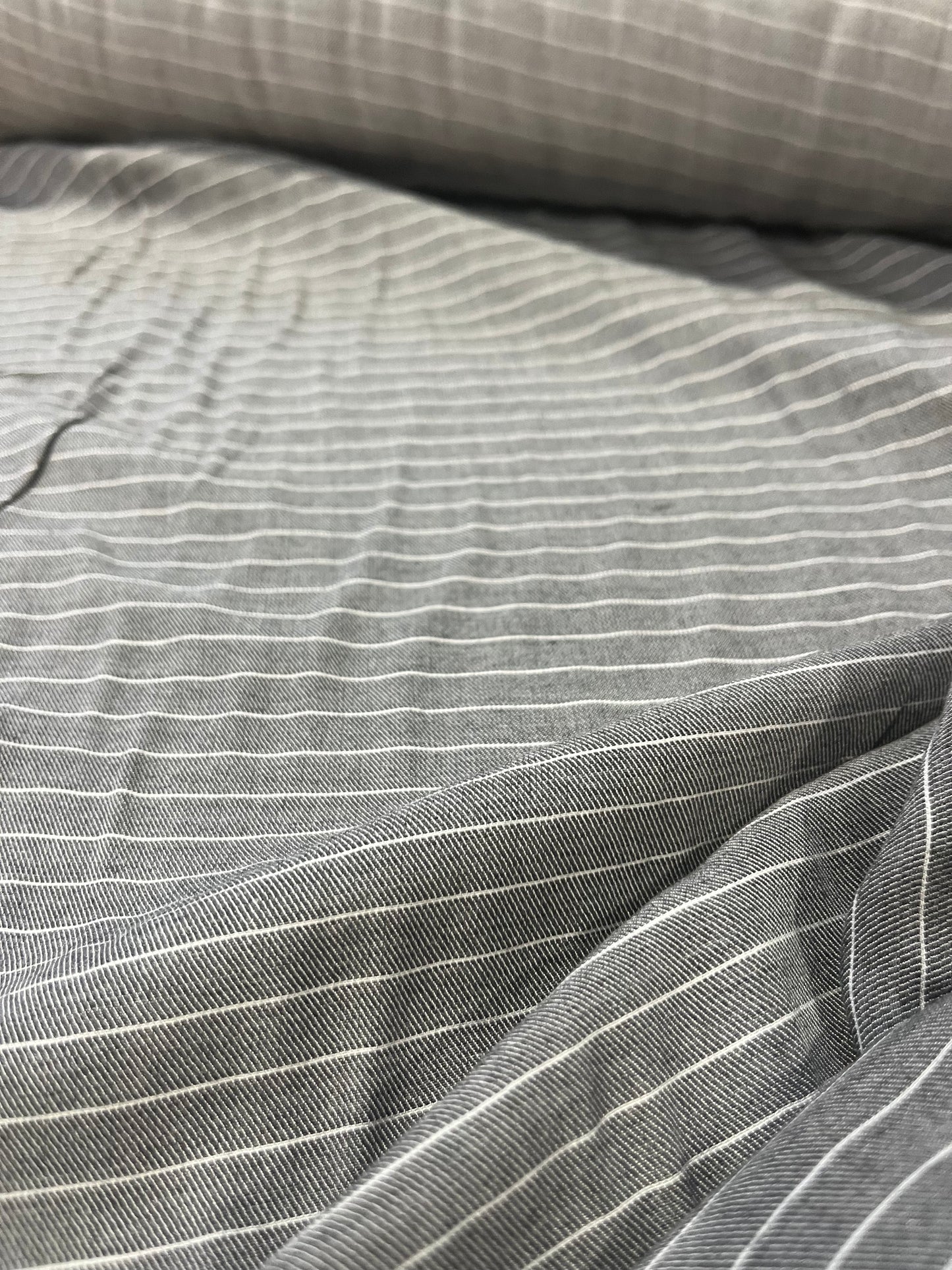 H01 twil cotton stripe grey/ecru