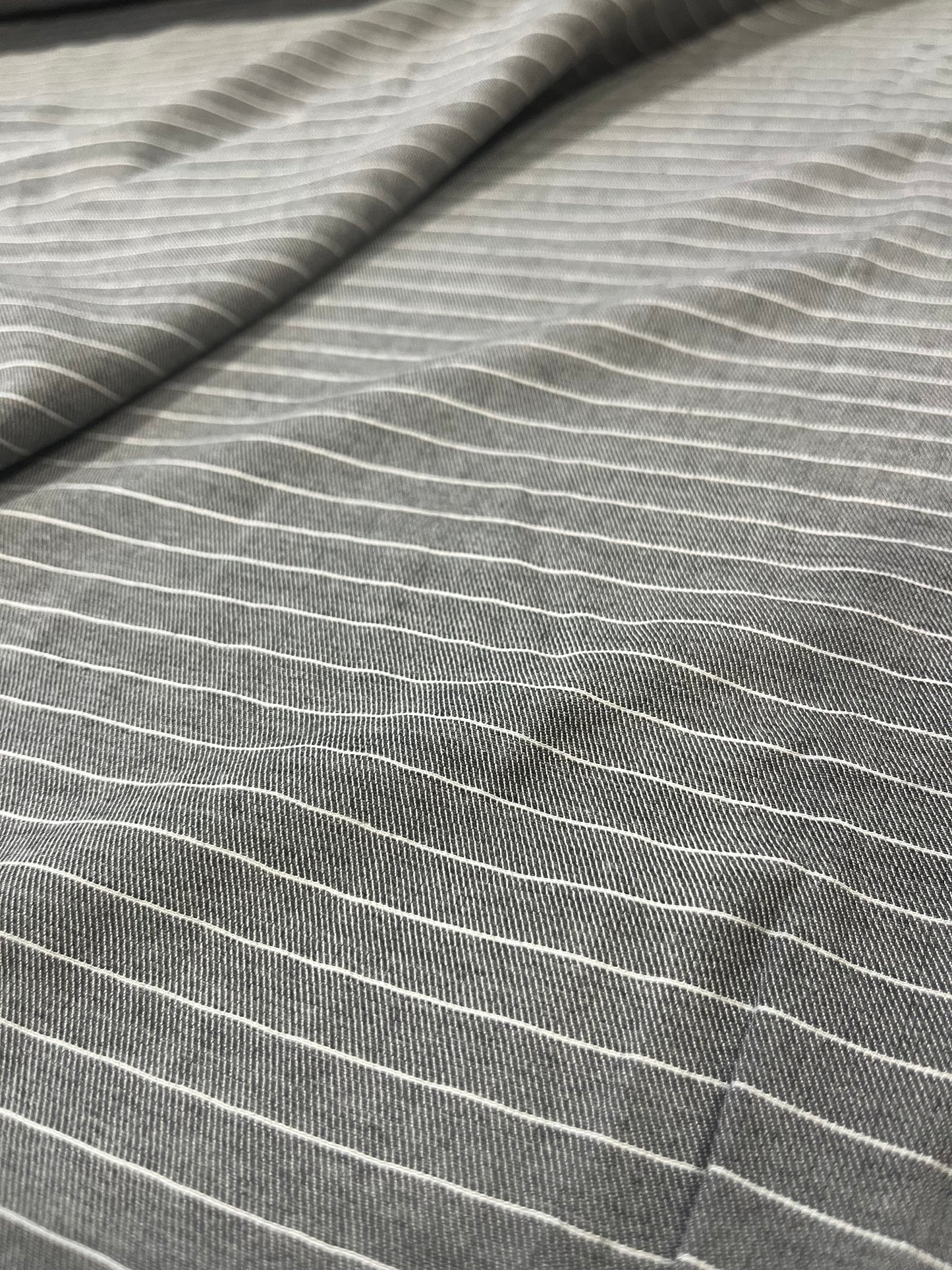 H01 twil cotton stripe grey/ecru