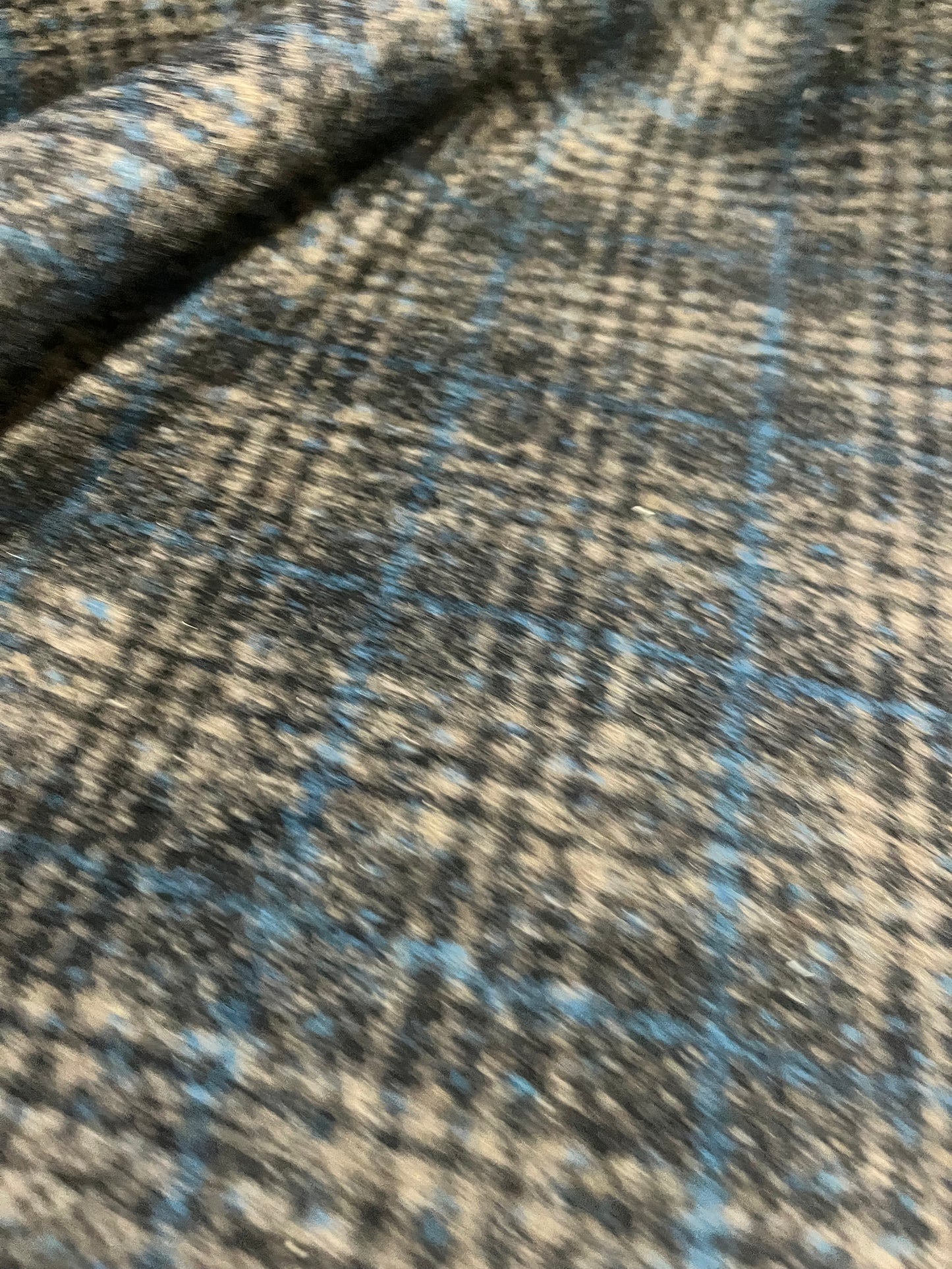 Flip side 135 wool contrecollé grey/taupe check