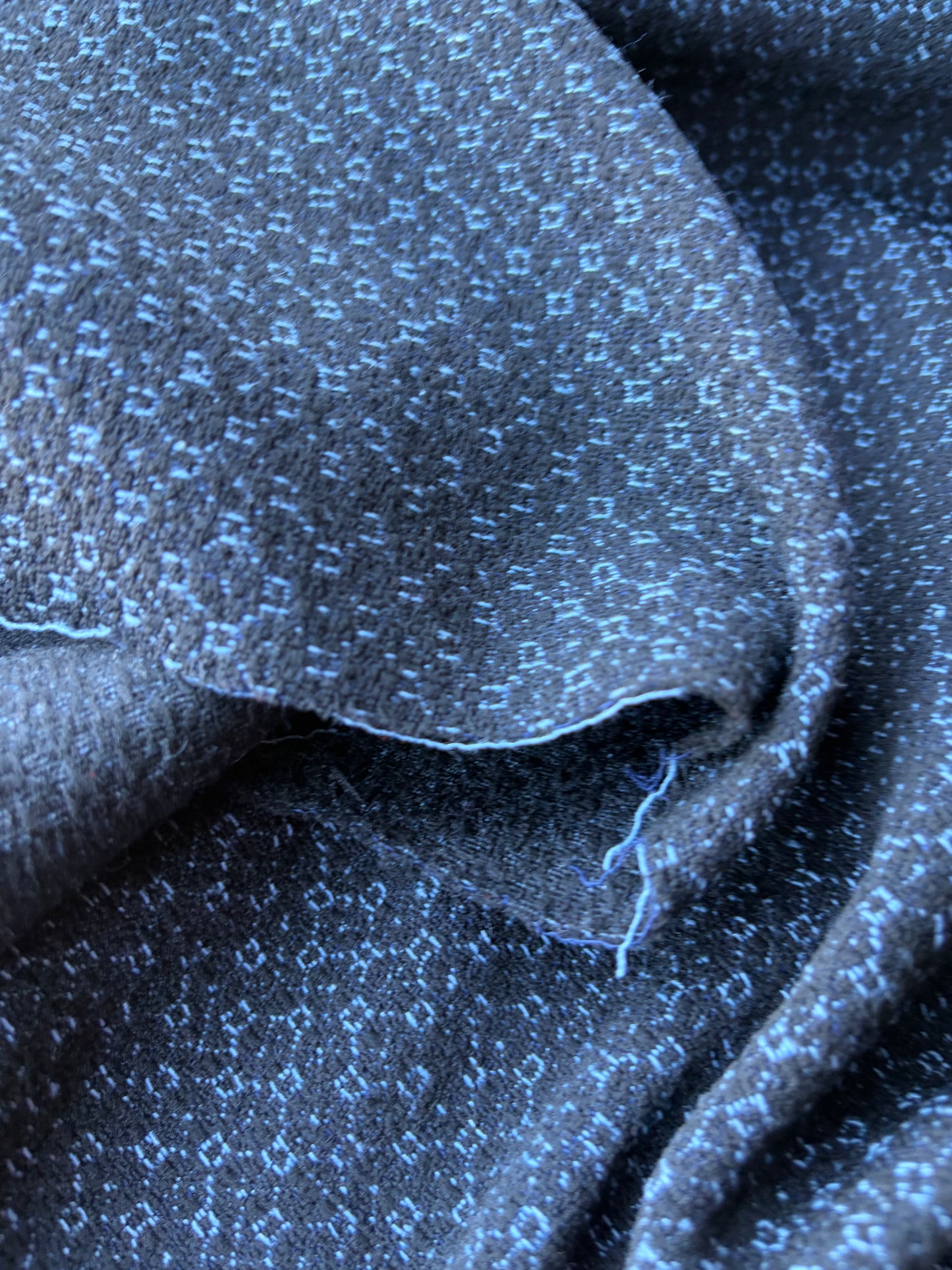 MOLKO 030 black/blue wool jacquard