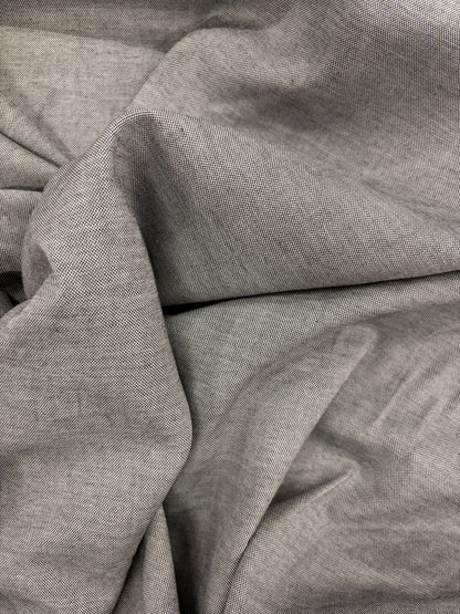 DENIM DISTRICT 015 grey cotton oxford shirting fabric