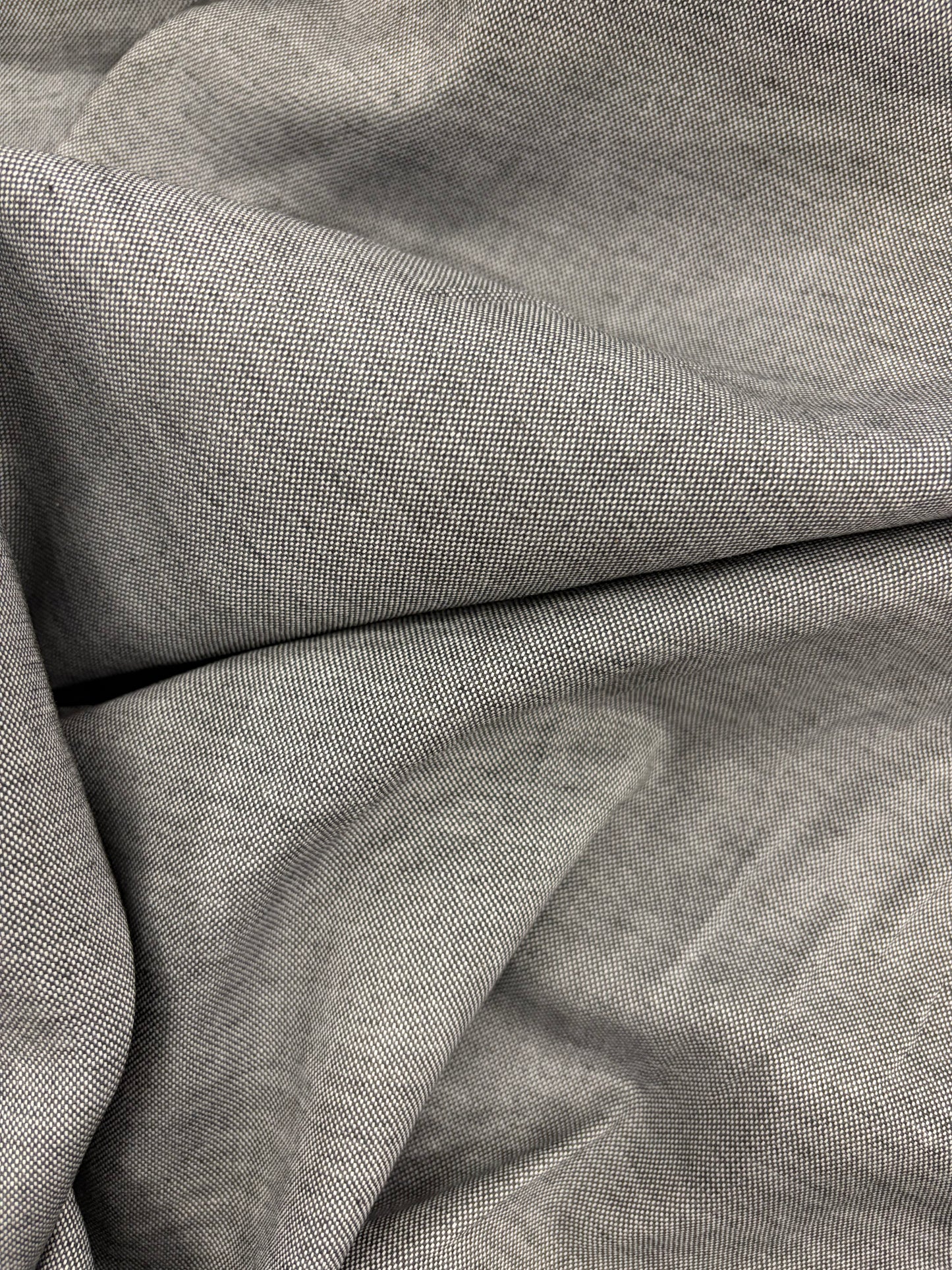 DENIM DISTRICT 015 grey cotton oxford shirting fabric
