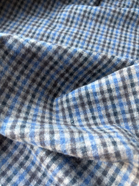 MOLKO 031 brown/camel/blue brushed check