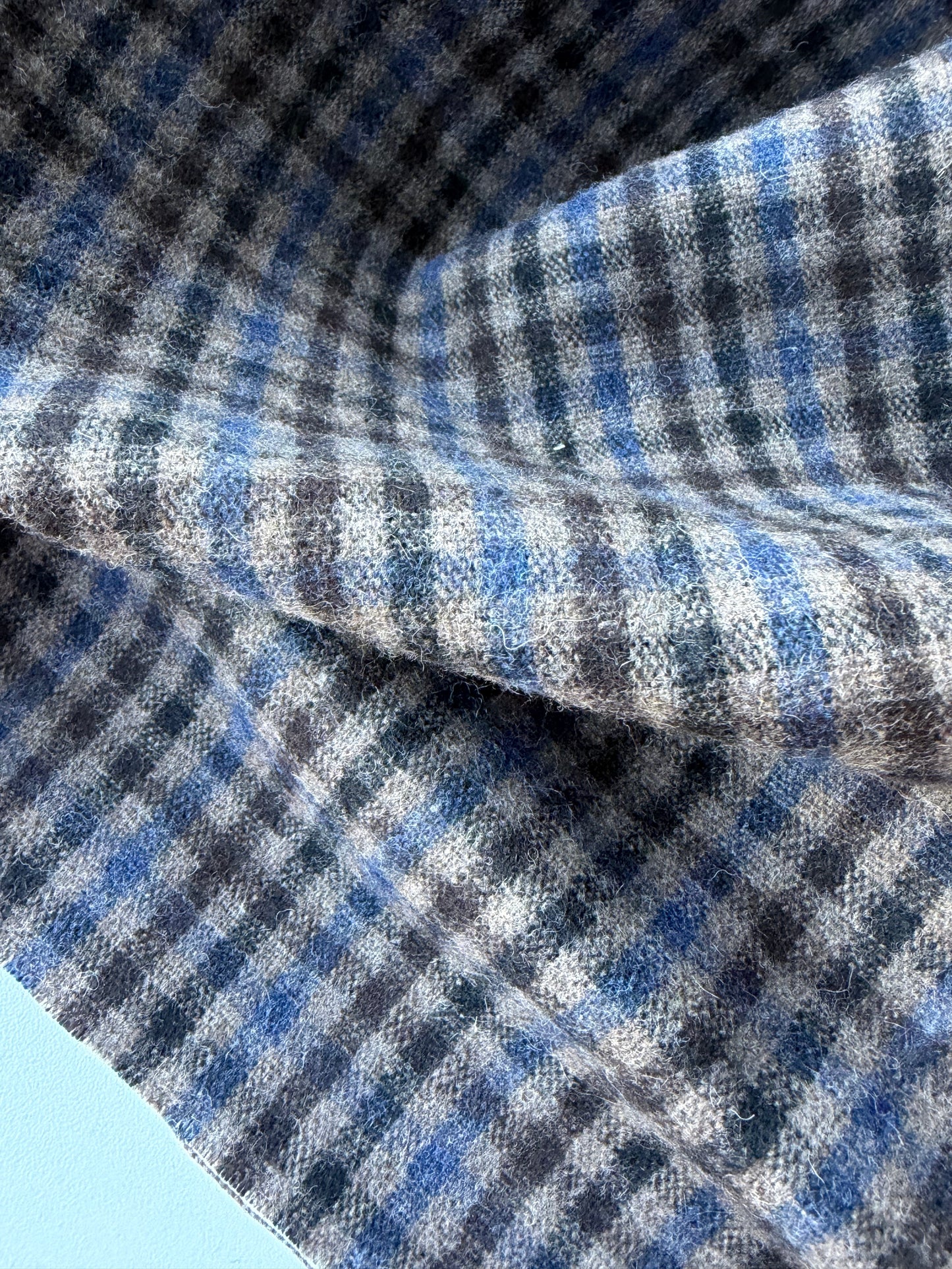 MOLKO 031 brown/camel/blue brushed check