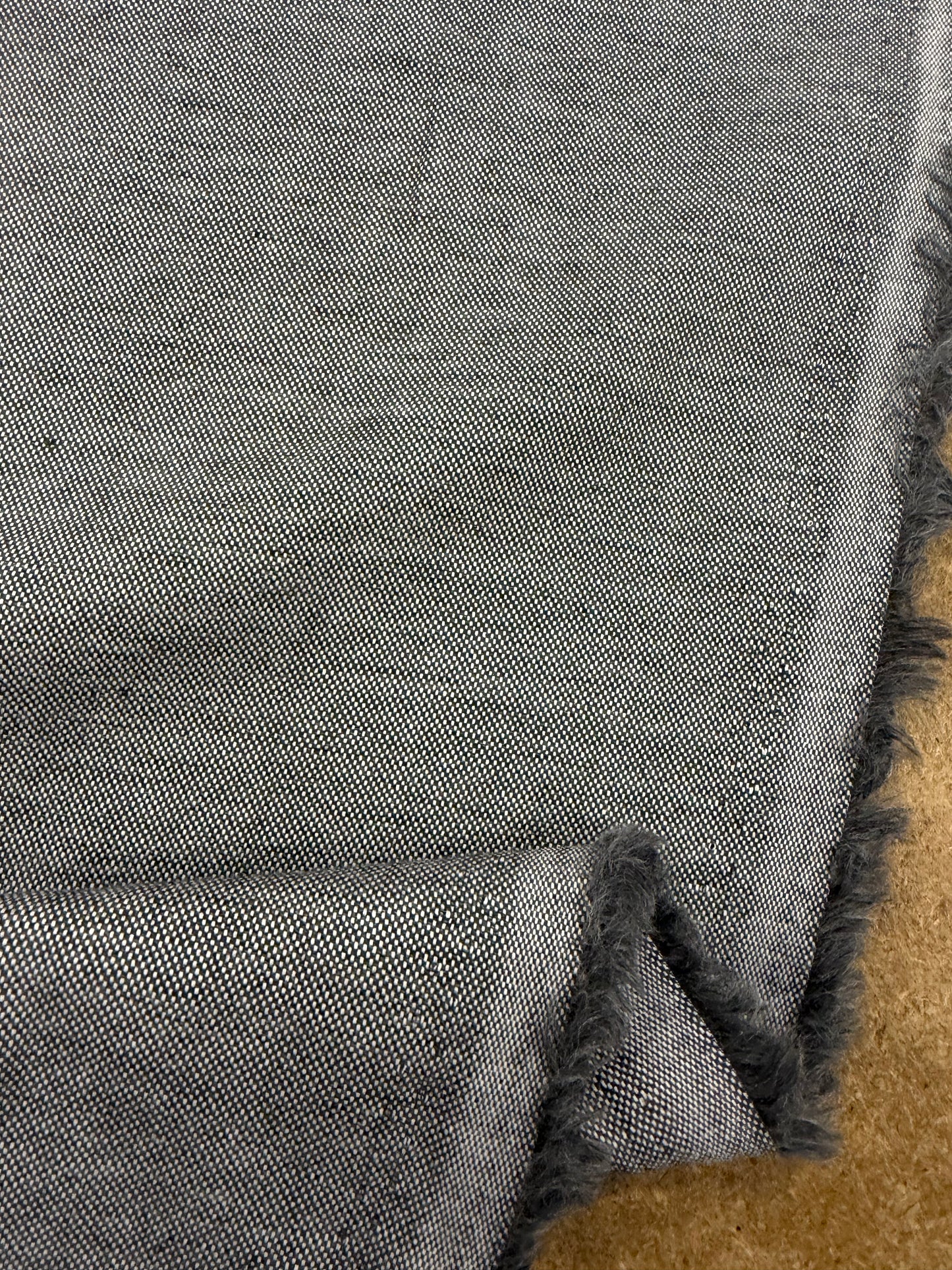 DENIM DISTRICT 015 grey cotton oxford shirting fabric