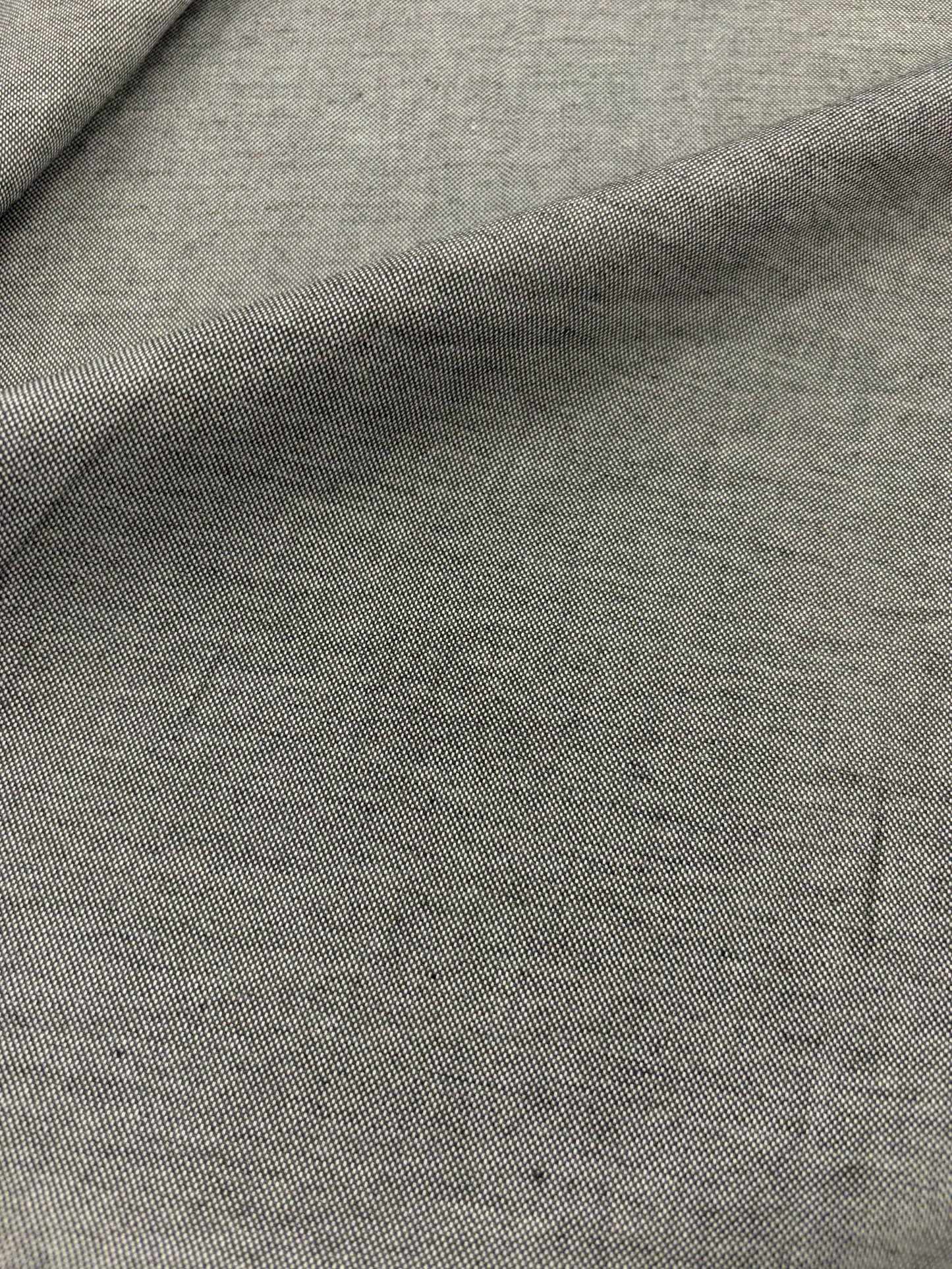 DENIM DISTRICT 015 grey cotton oxford shirting fabric