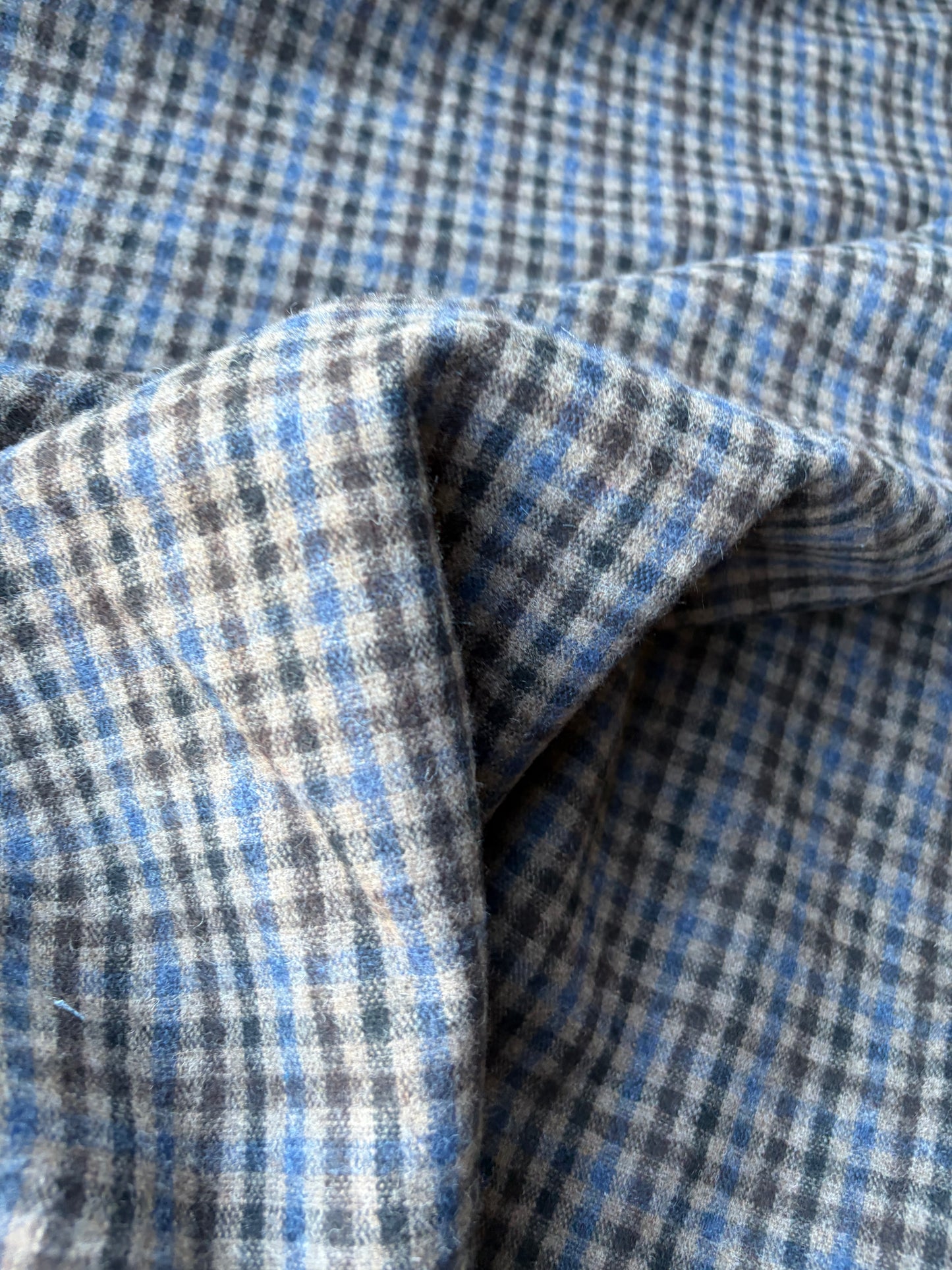 MOLKO 031 brown/camel/blue brushed check